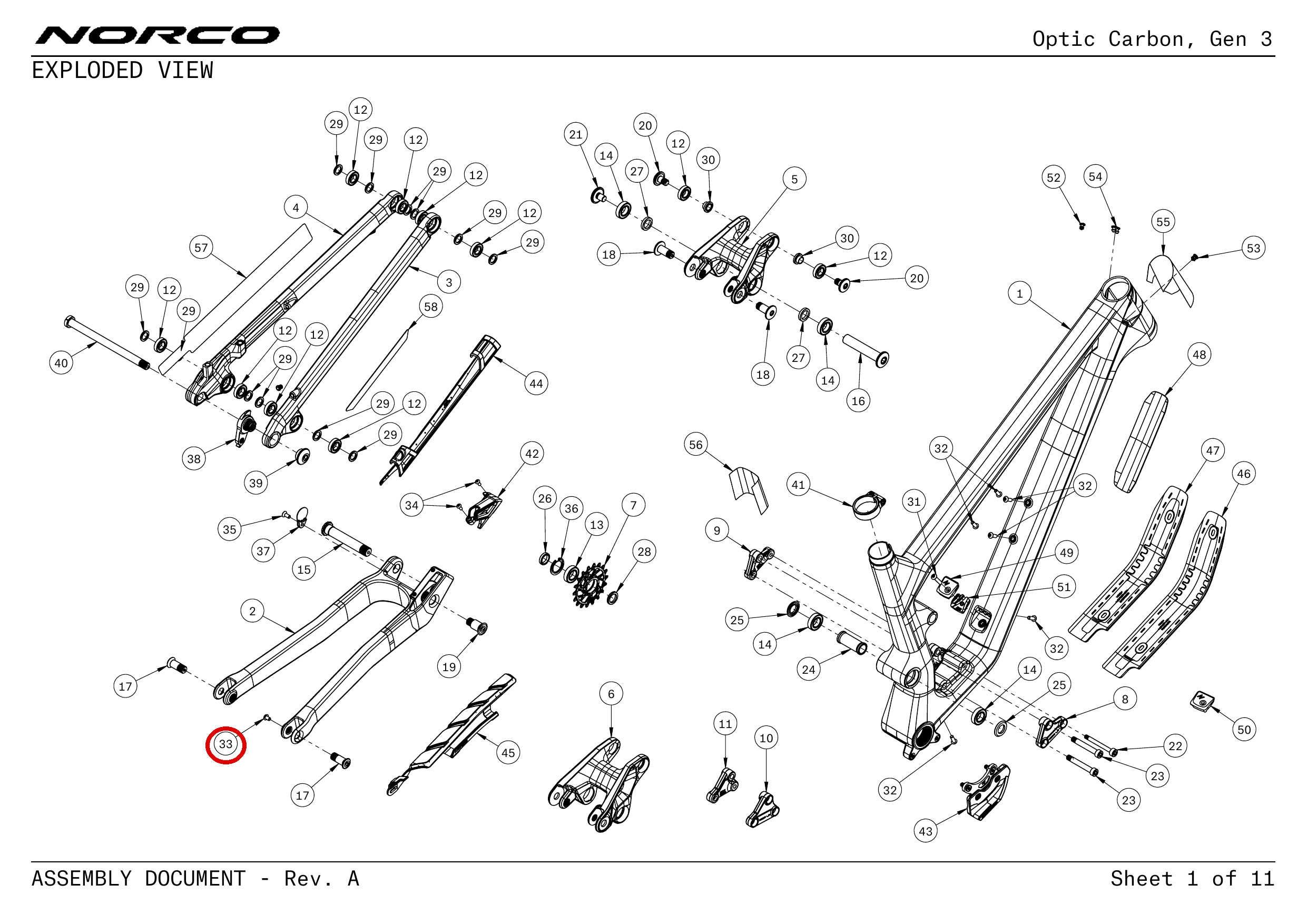 Official technical drawing with the relevant callout highlighted in red