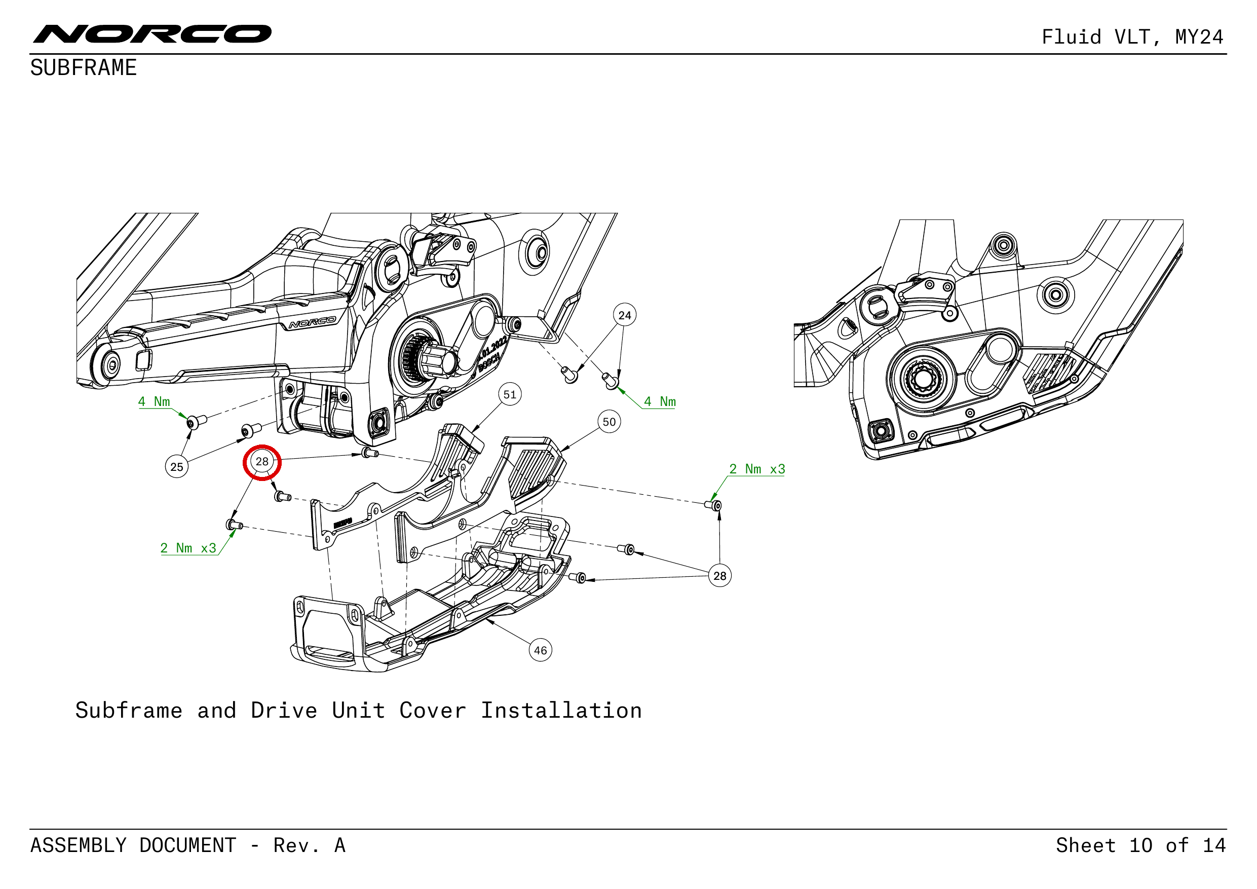 Official technical drawing with the relevant callout highlighted in red