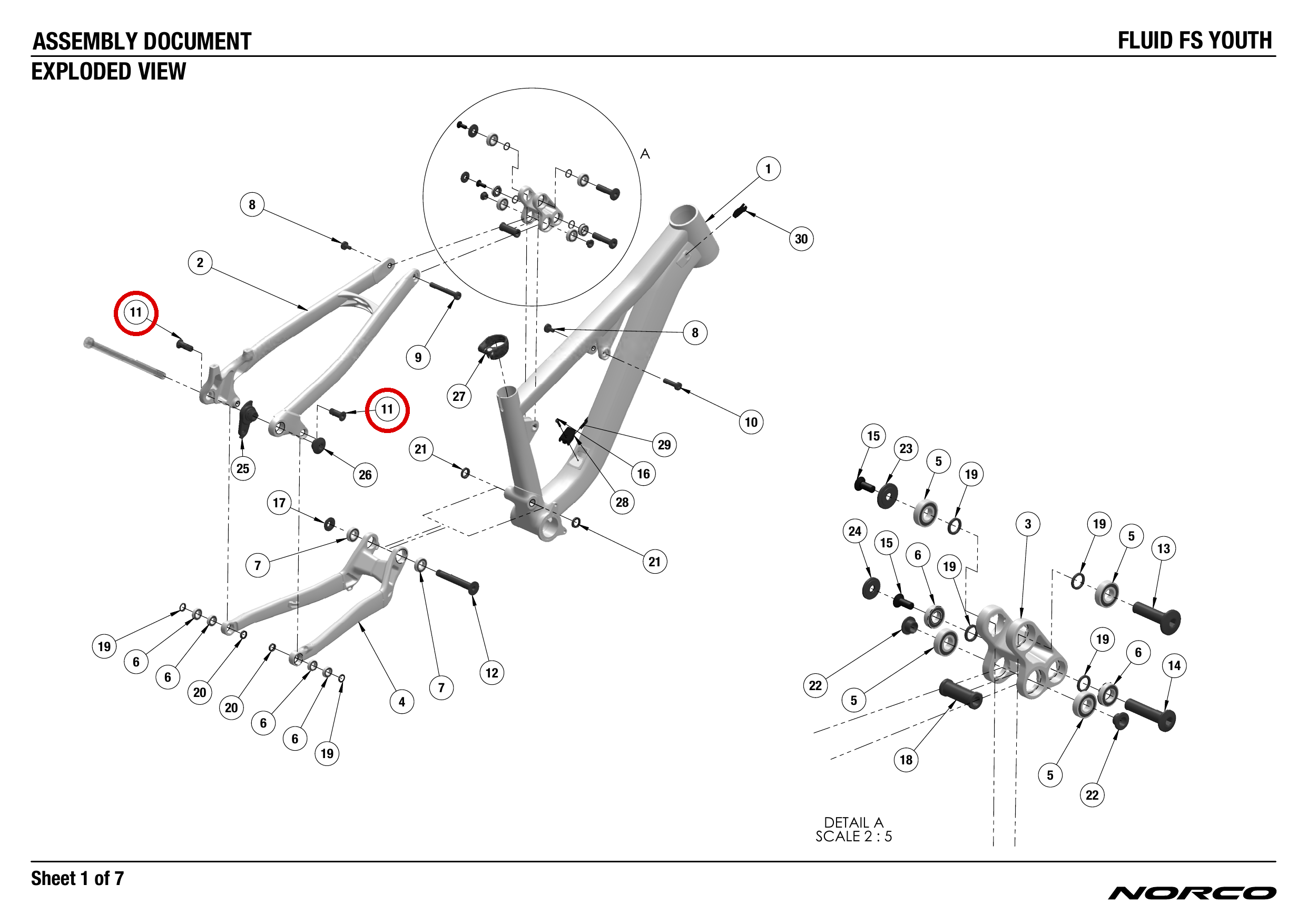 Official technical drawing with the relevant callout highlighted in red