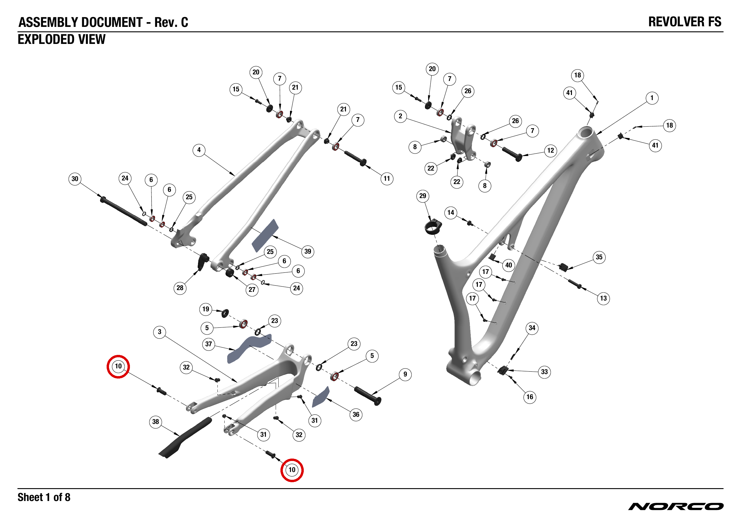 Official technical drawing with the relevant callout highlighted in red