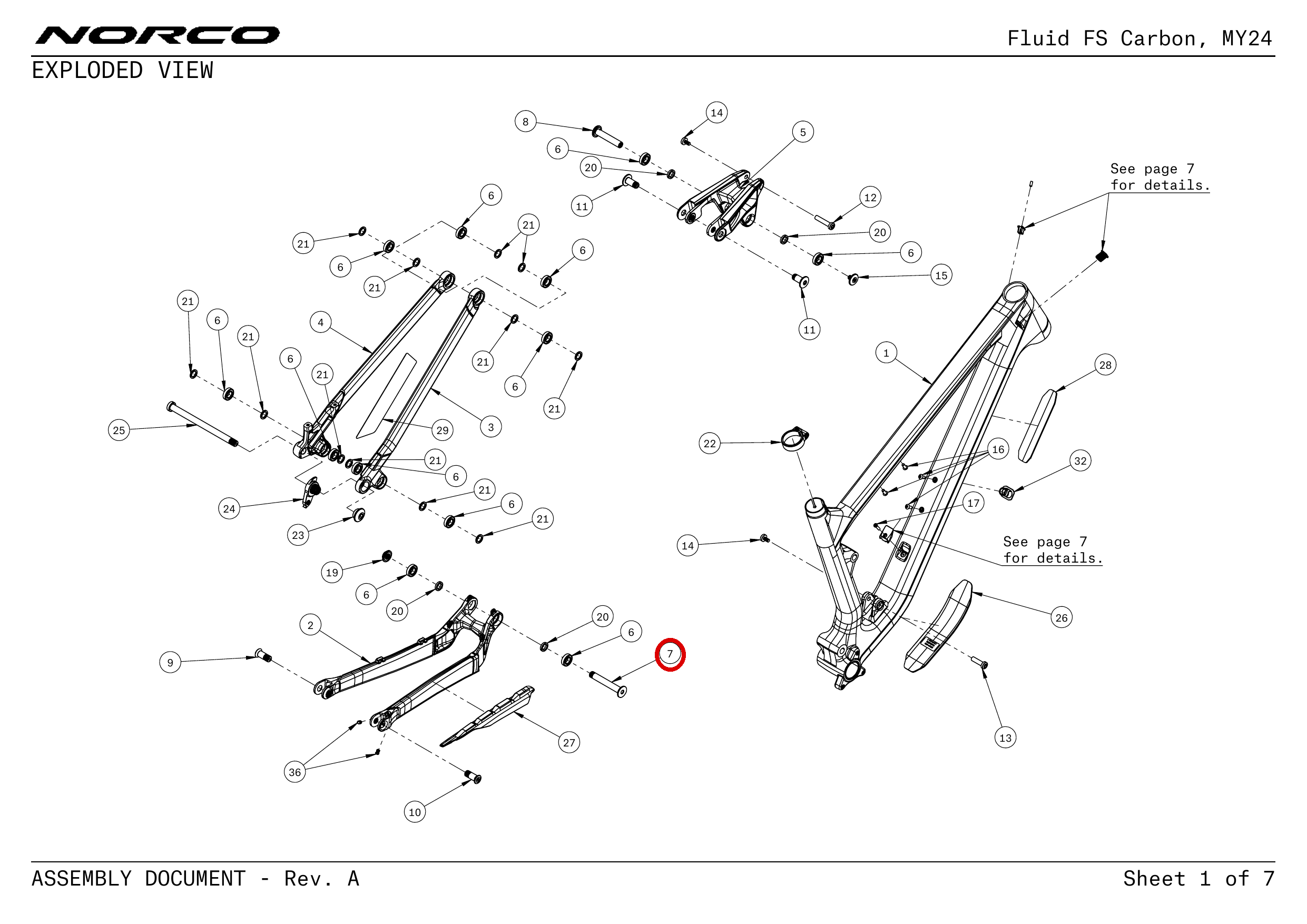 Official technical drawing with the relevant callout highlighted in red