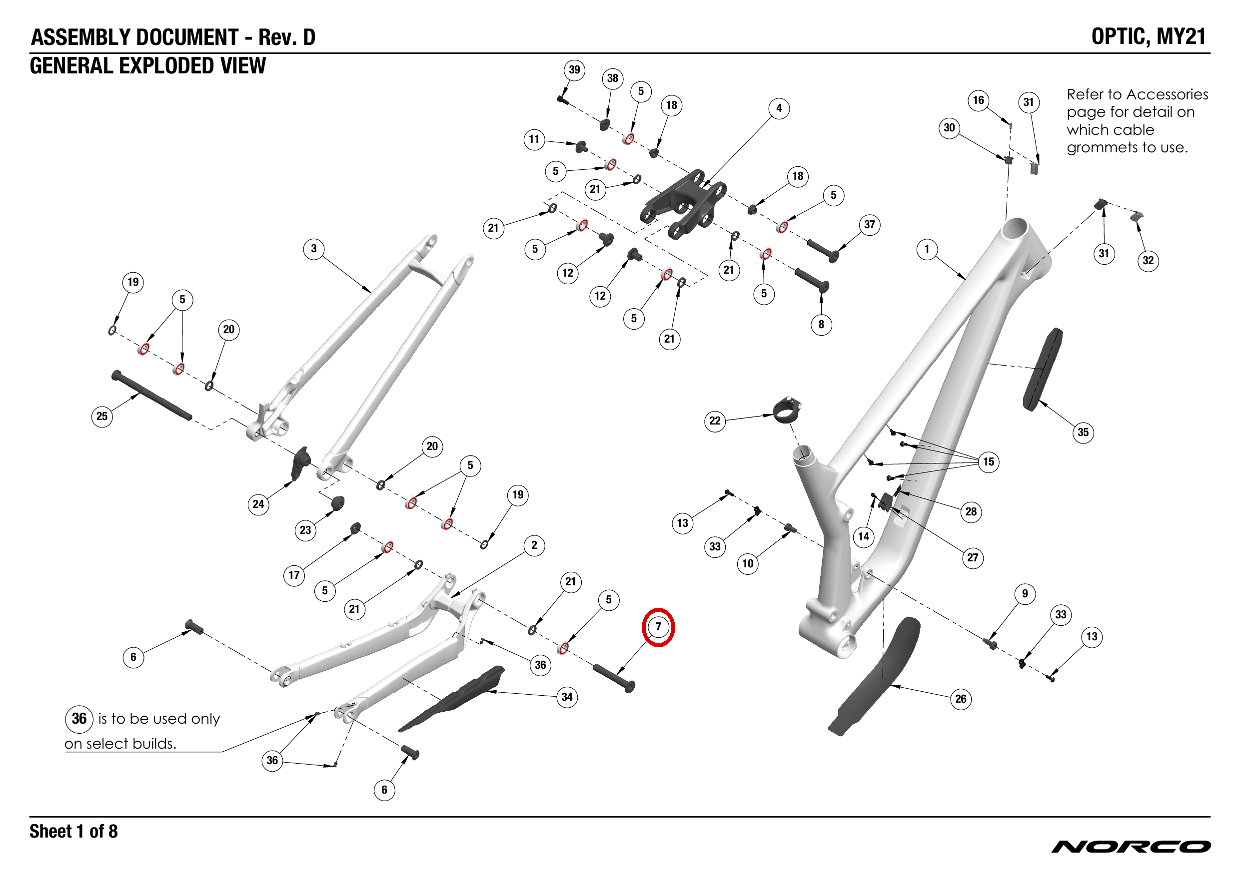 Official technical drawing with the relevant callout highlighted in red