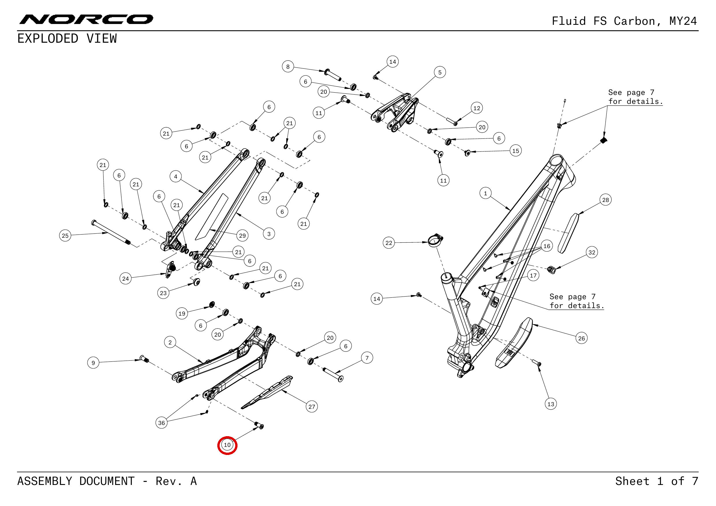 Official technical drawing with the relevant callout highlighted in red