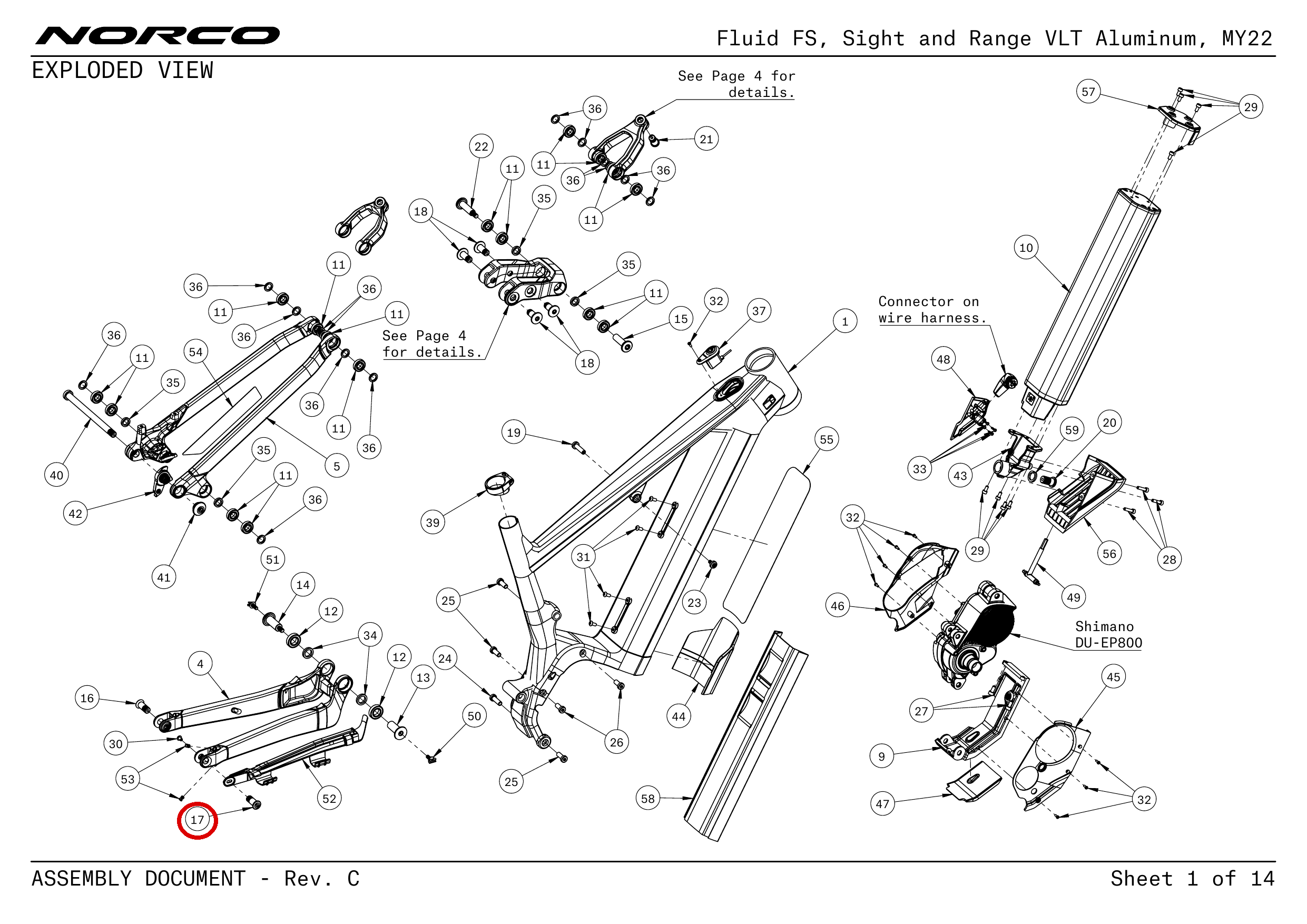 Official technical drawing with the relevant callout highlighted in red