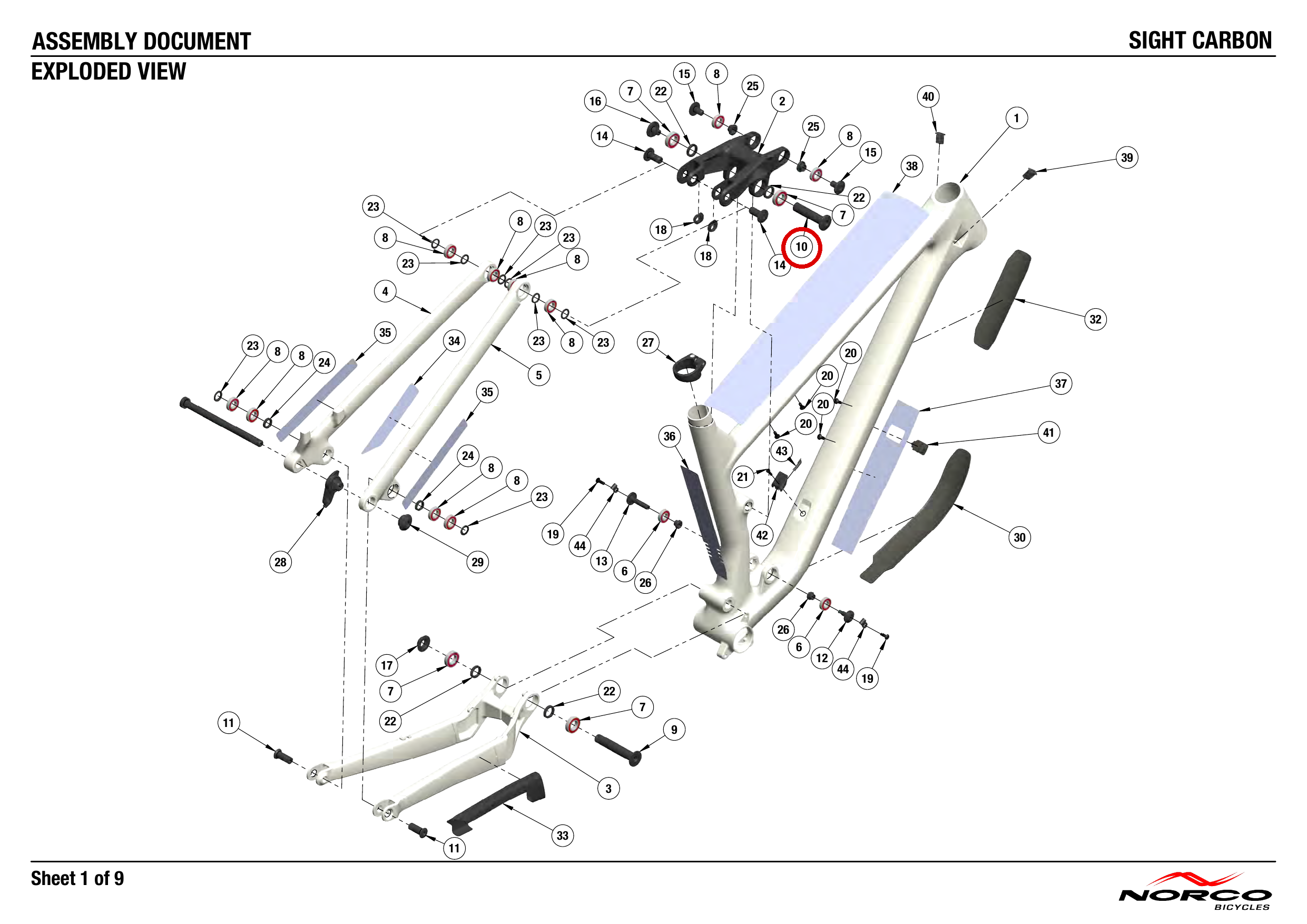Official technical drawing with the relevant callout highlighted in red