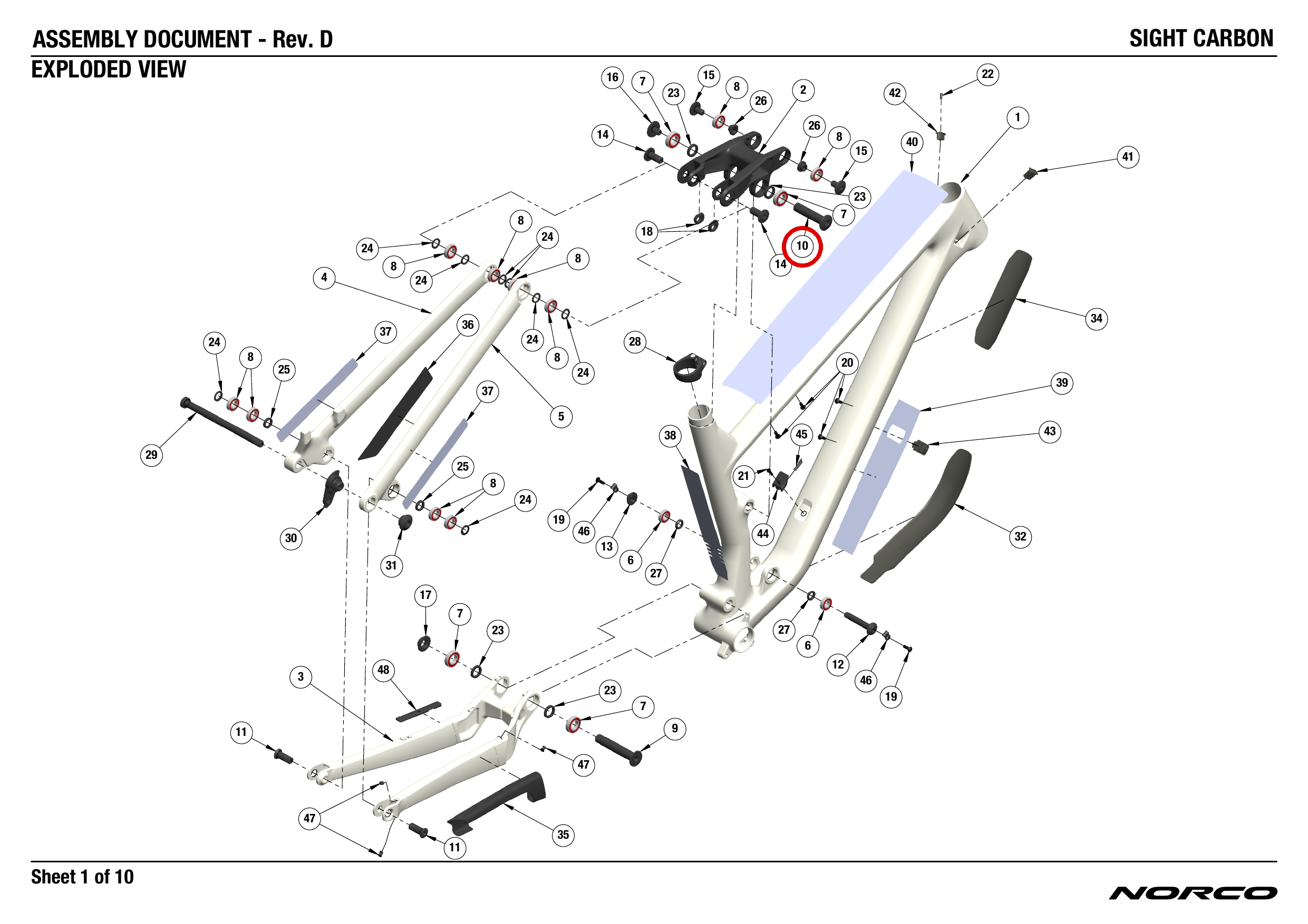 Official technical drawing with the relevant callout highlighted in red