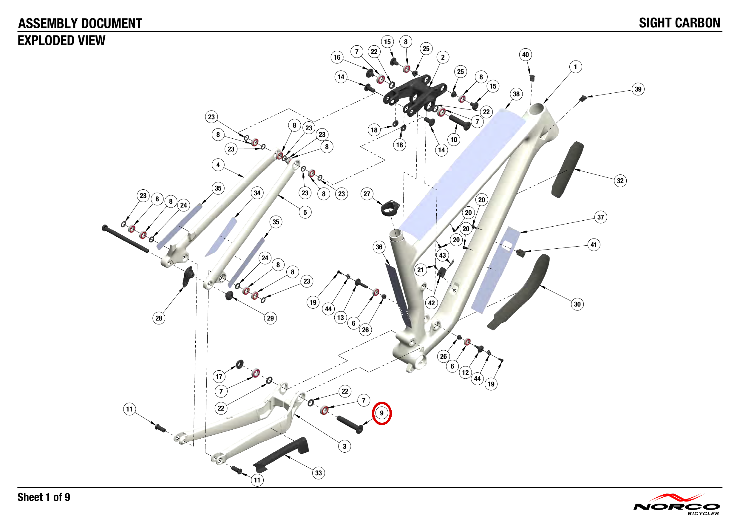Official technical drawing with the relevant callout highlighted in red