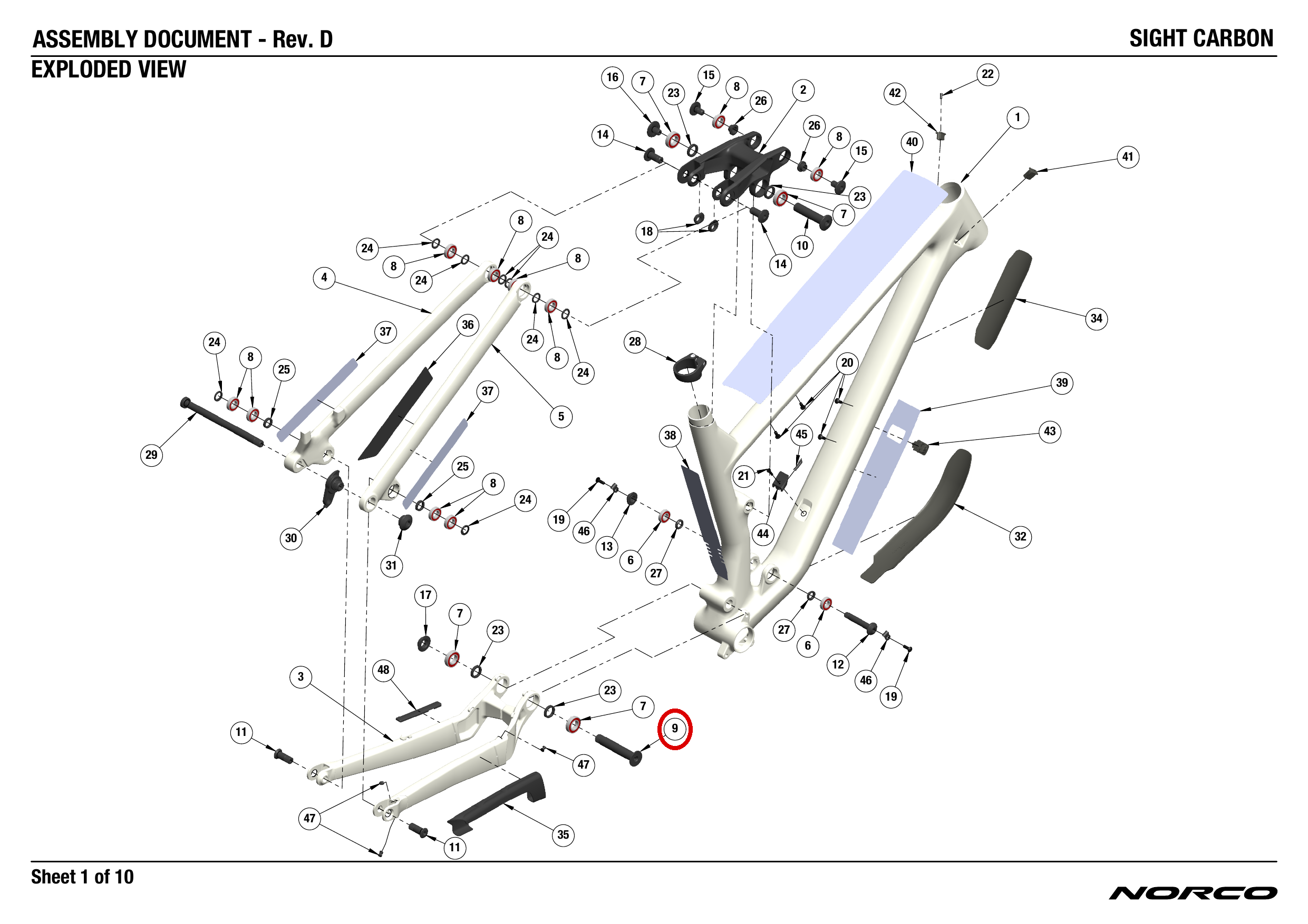 Official technical drawing with the relevant callout highlighted in red