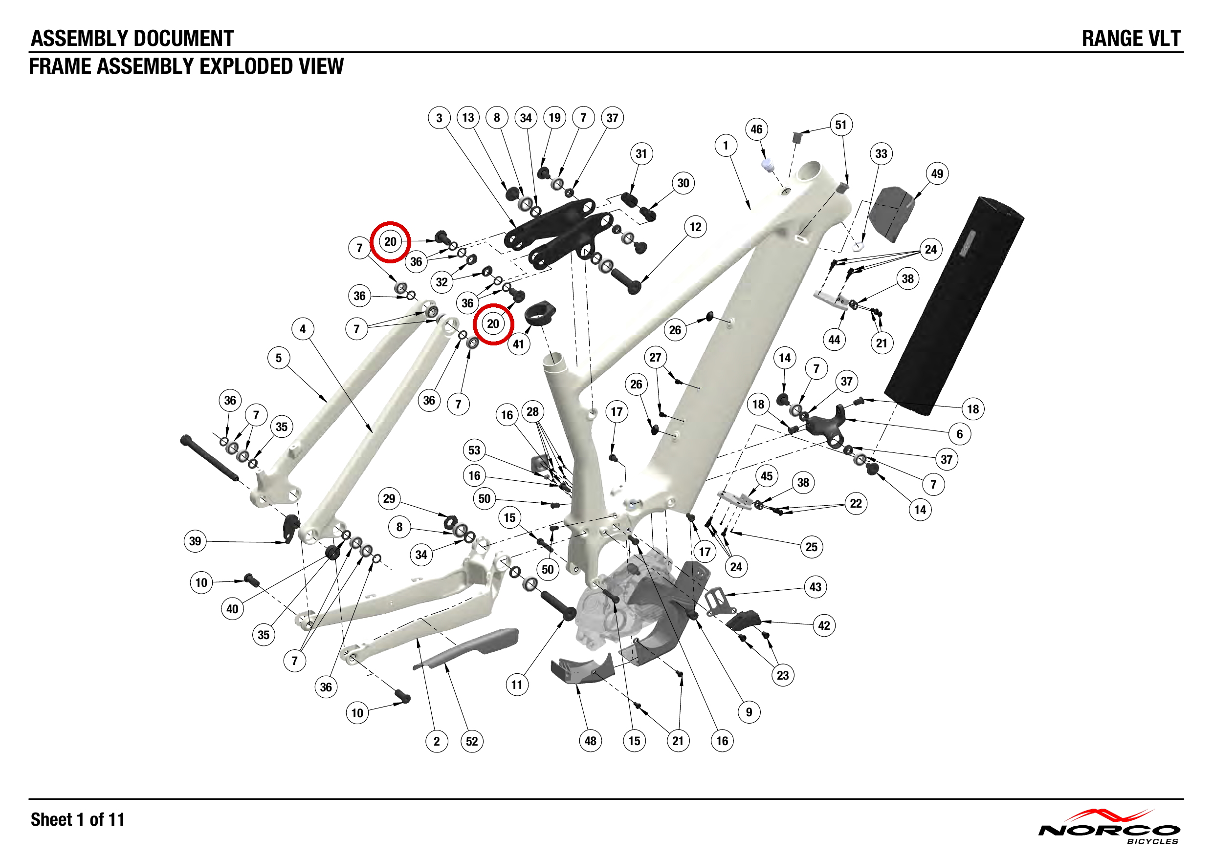 Official technical drawing with the relevant callout highlighted in red