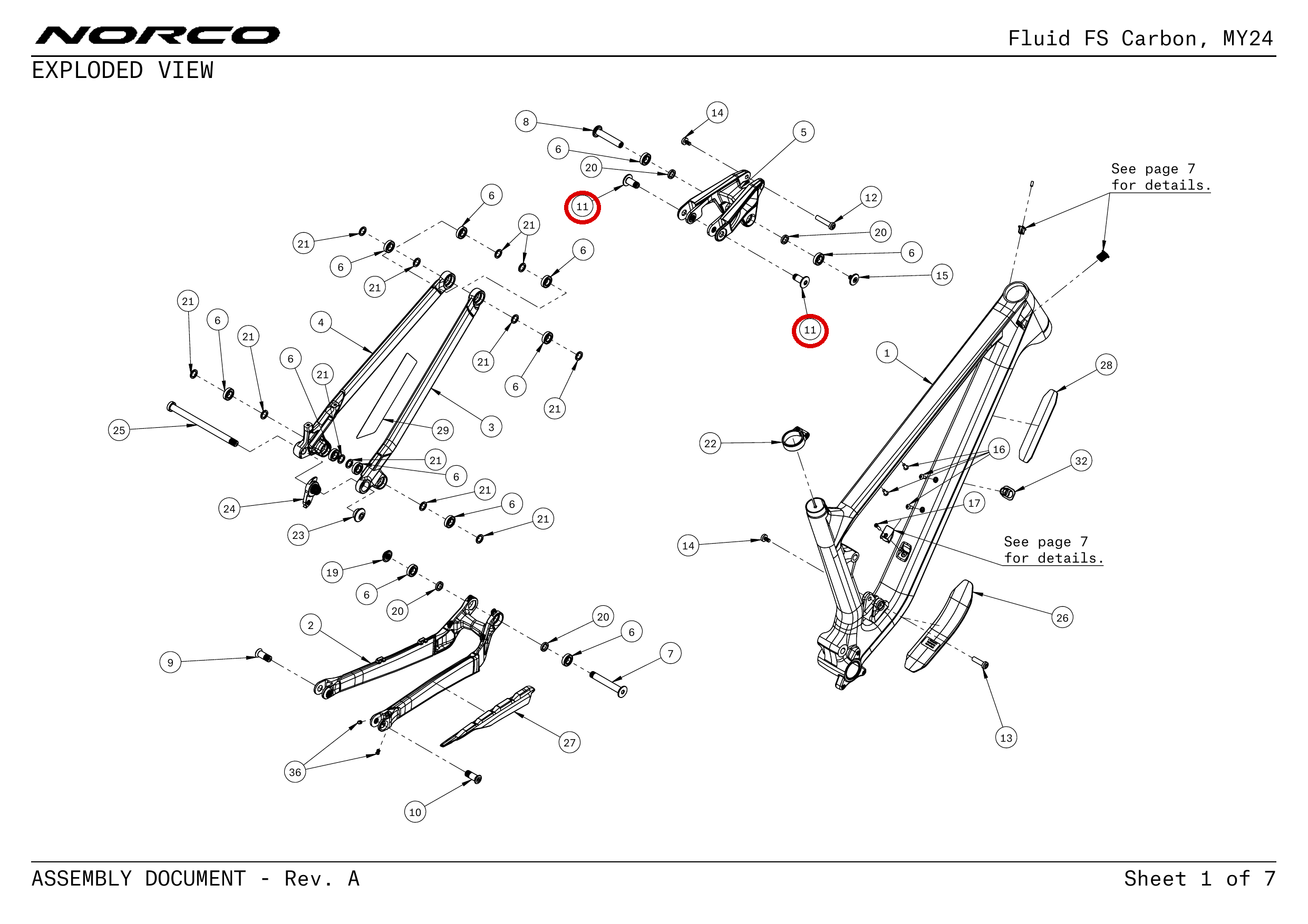 Official technical drawing with the relevant callout highlighted in red