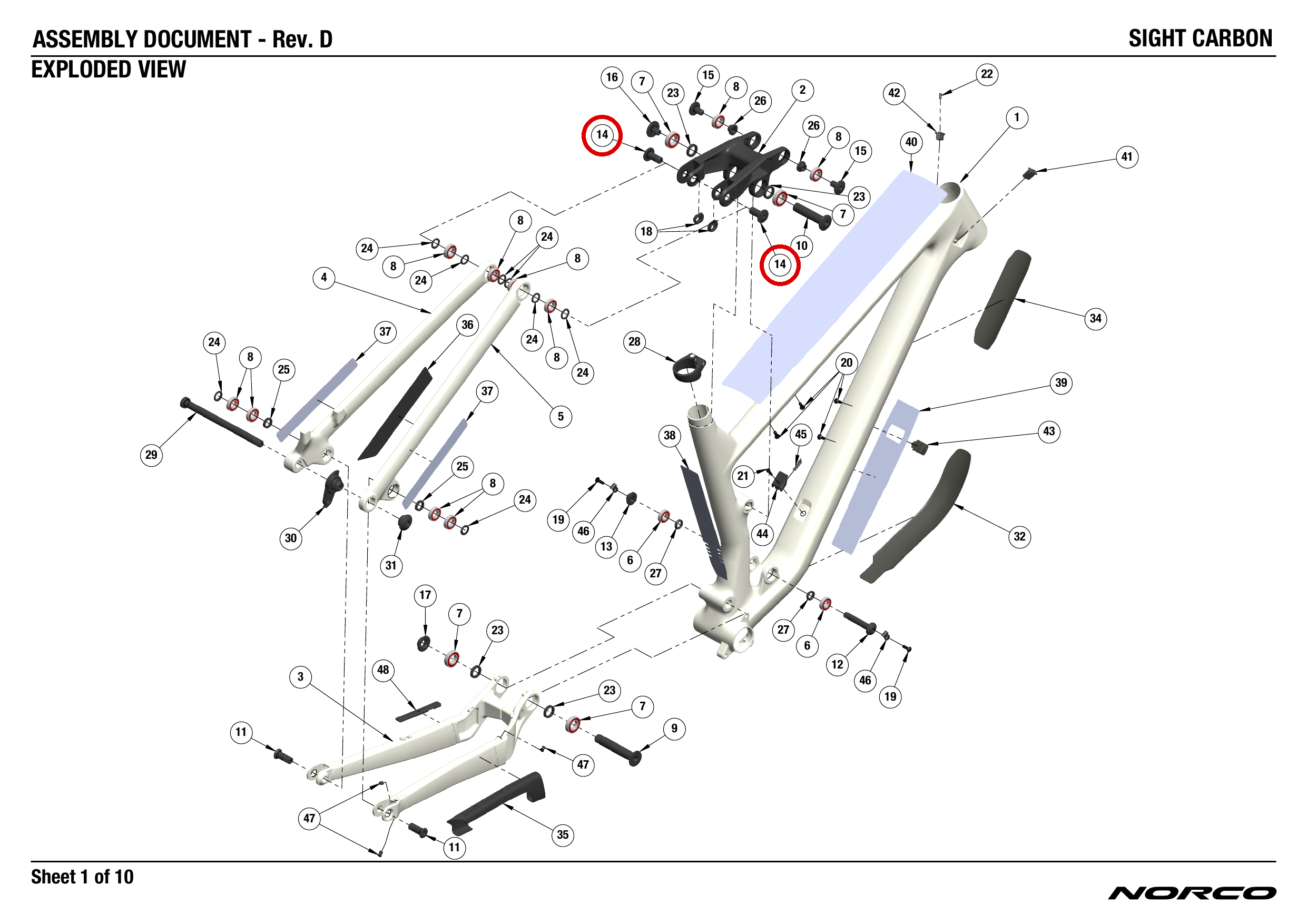Official technical drawing with the relevant callout highlighted in red
