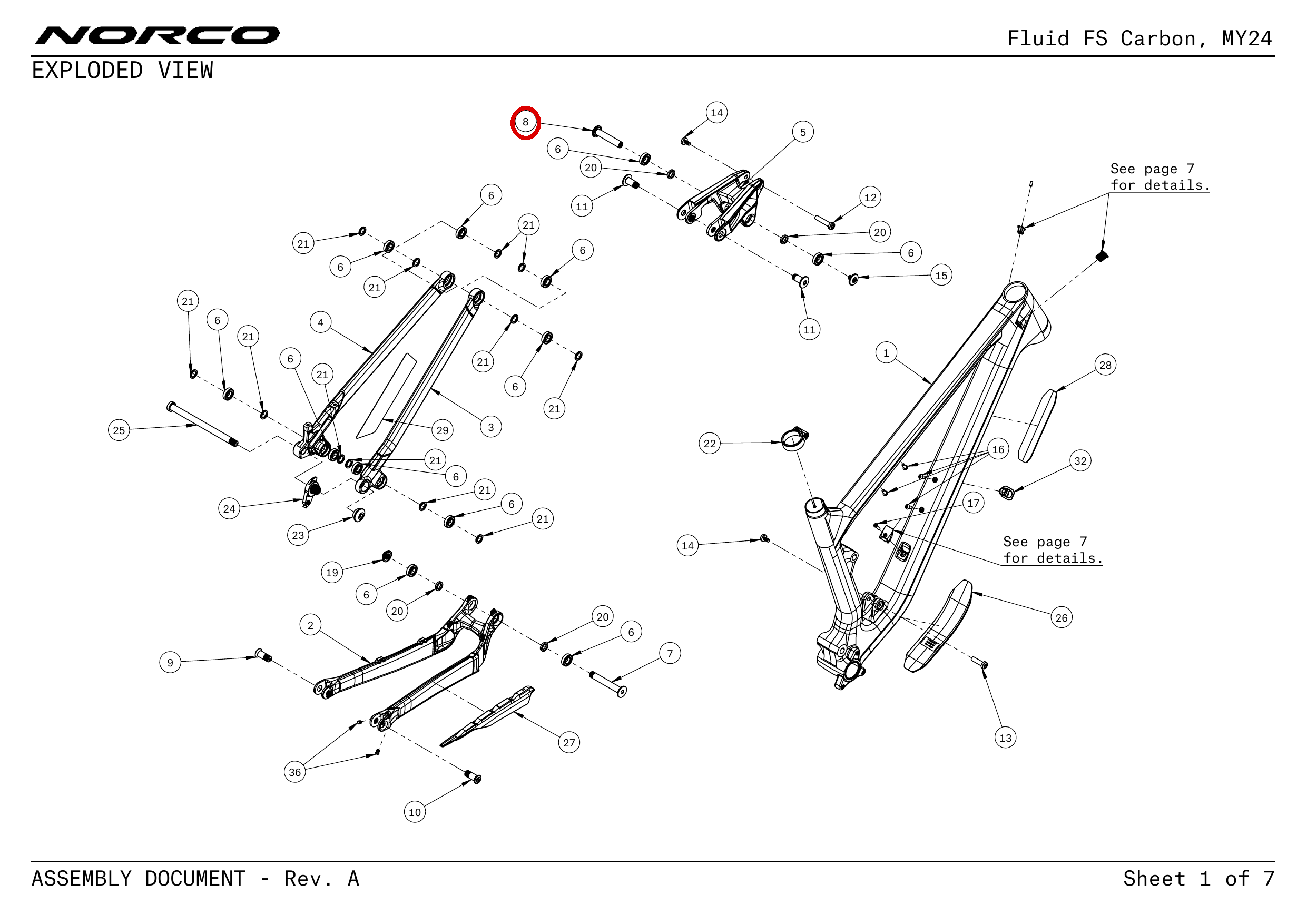 Official technical drawing with the relevant callout highlighted in red