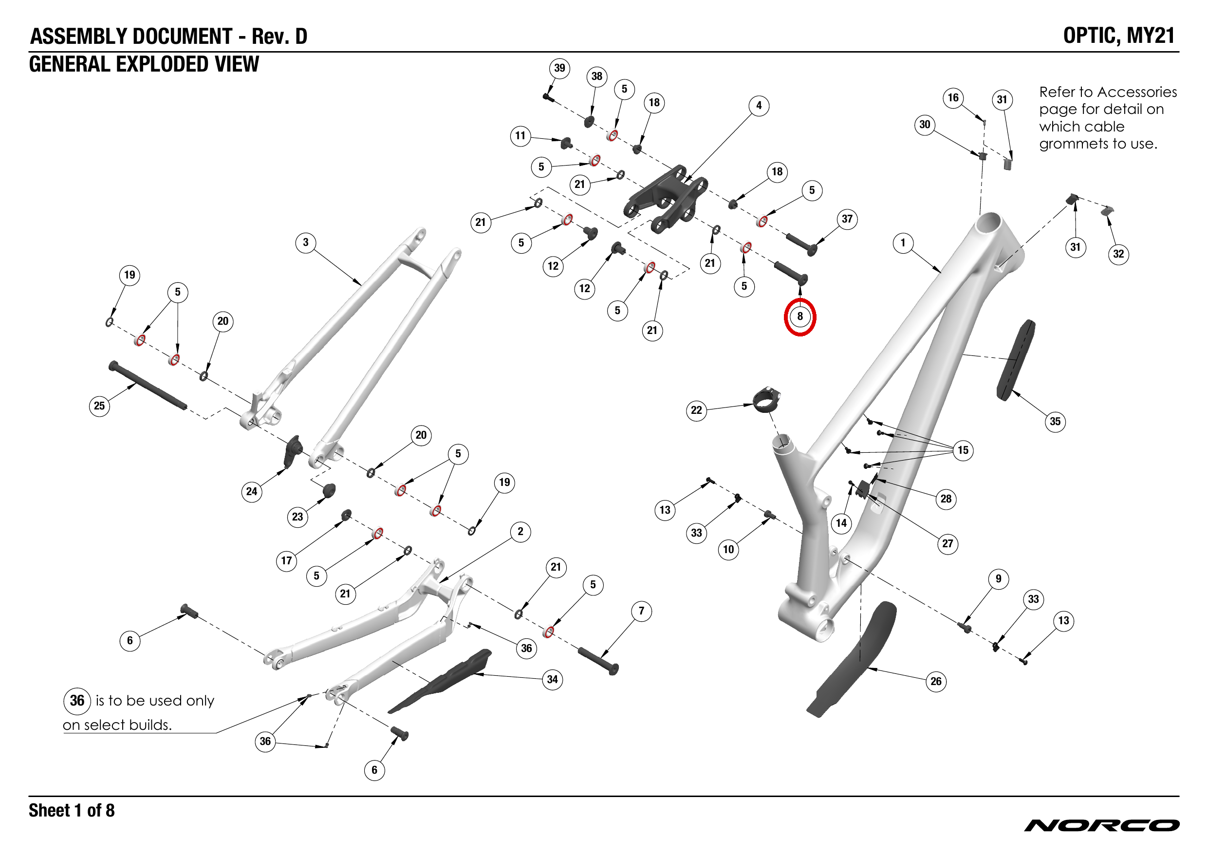 Official technical drawing with the relevant callout highlighted in red