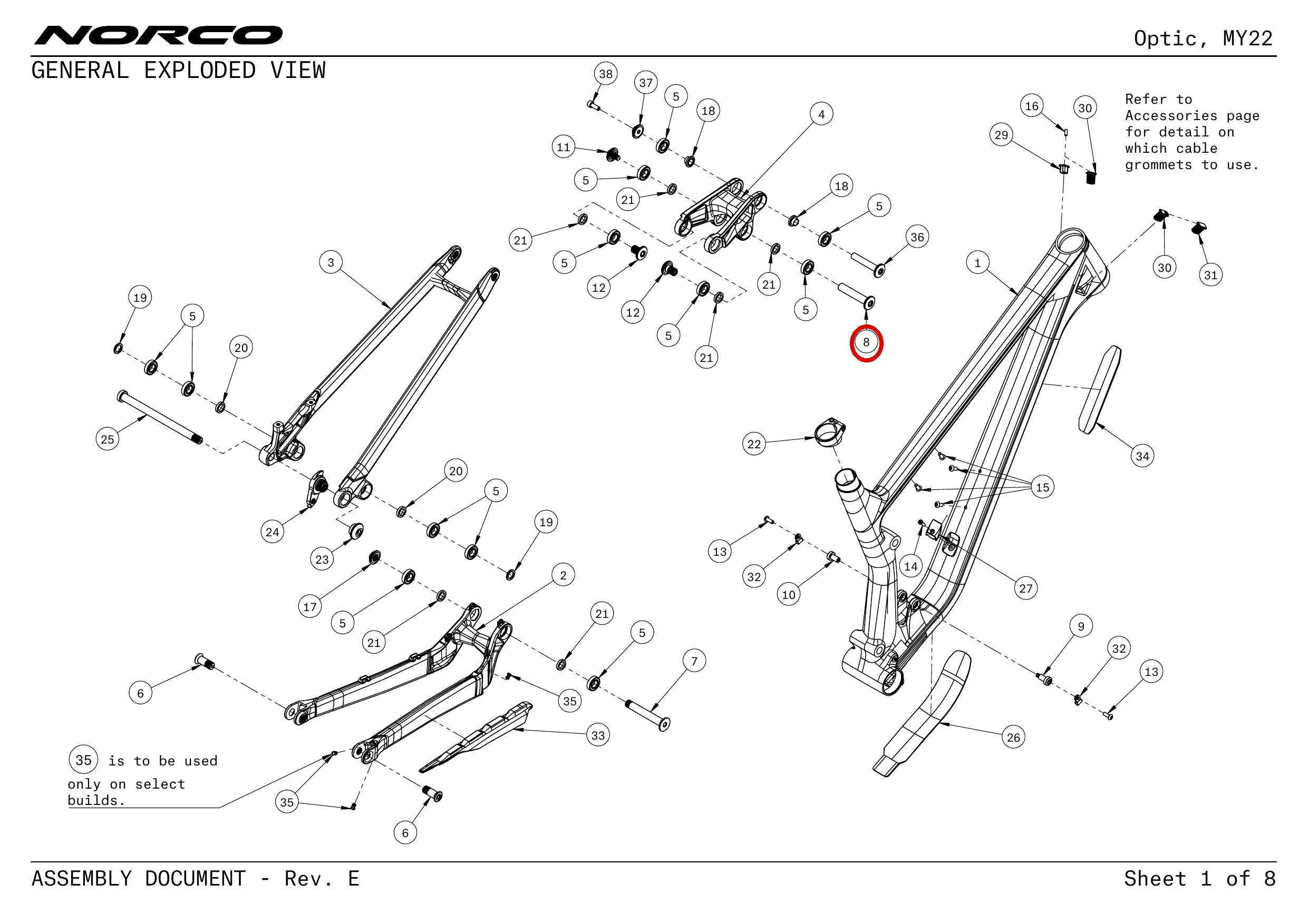 Official technical drawing with the relevant callout highlighted in red