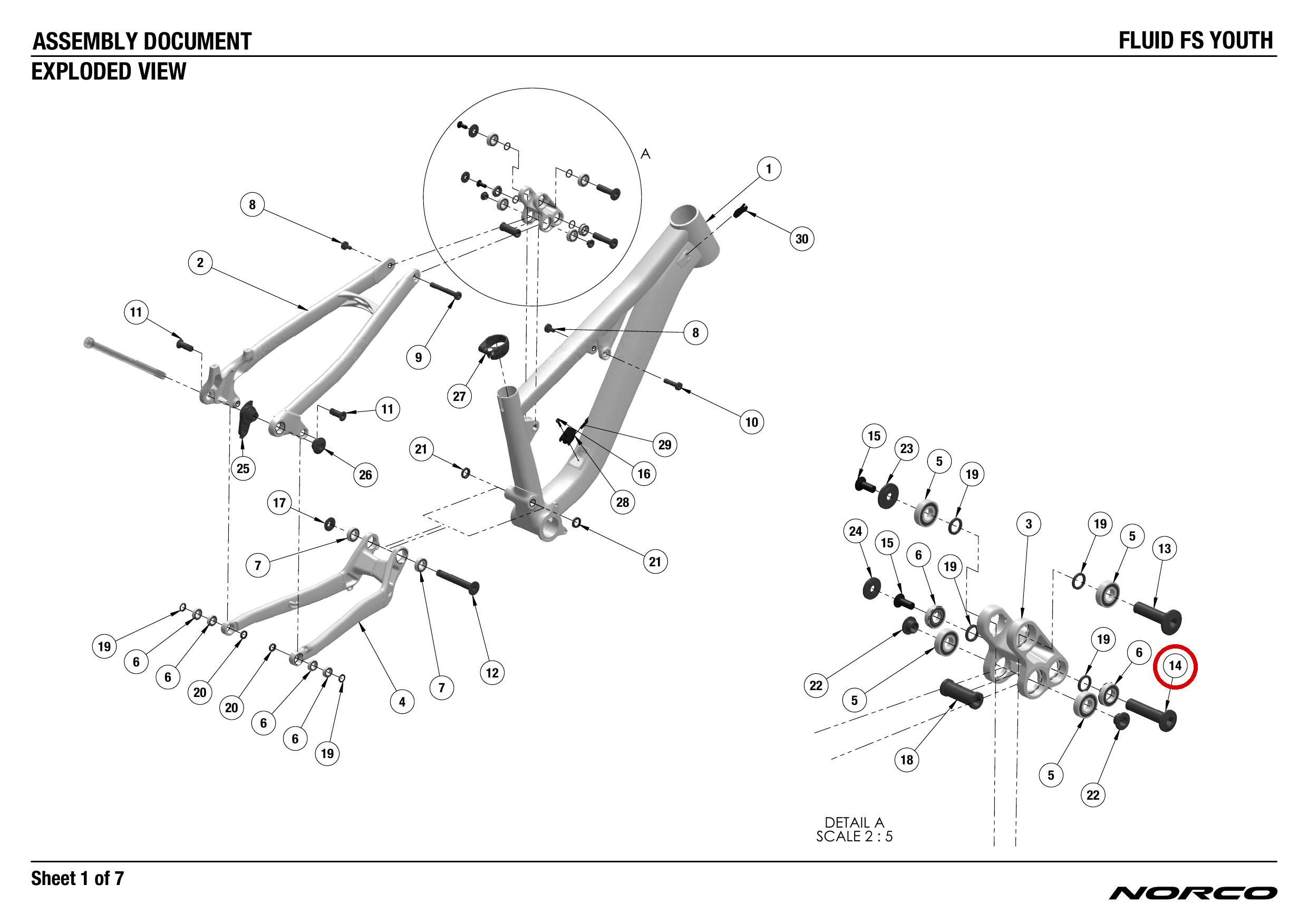 Official technical drawing with the relevant callout highlighted in red