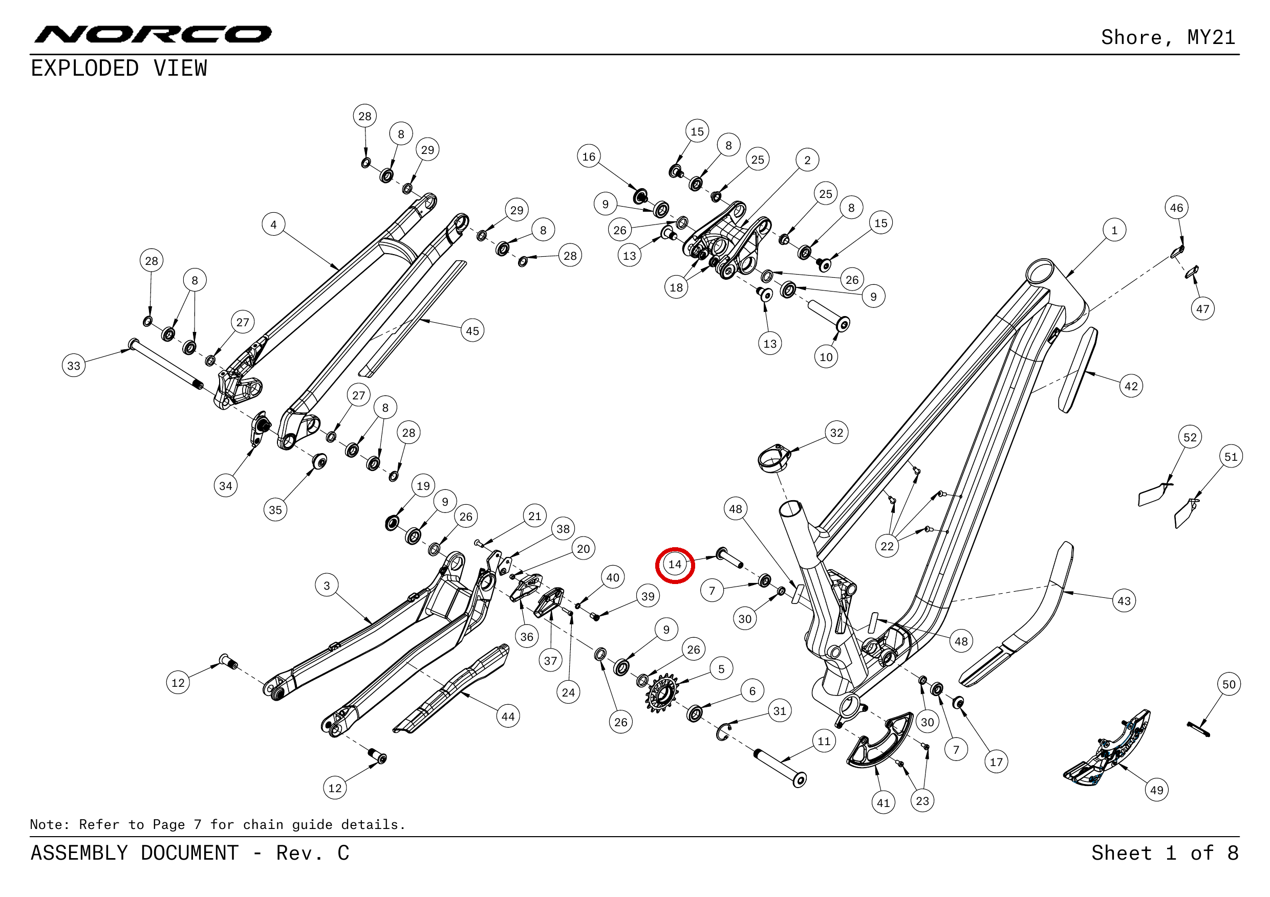Official technical drawing with the relevant callout highlighted in red