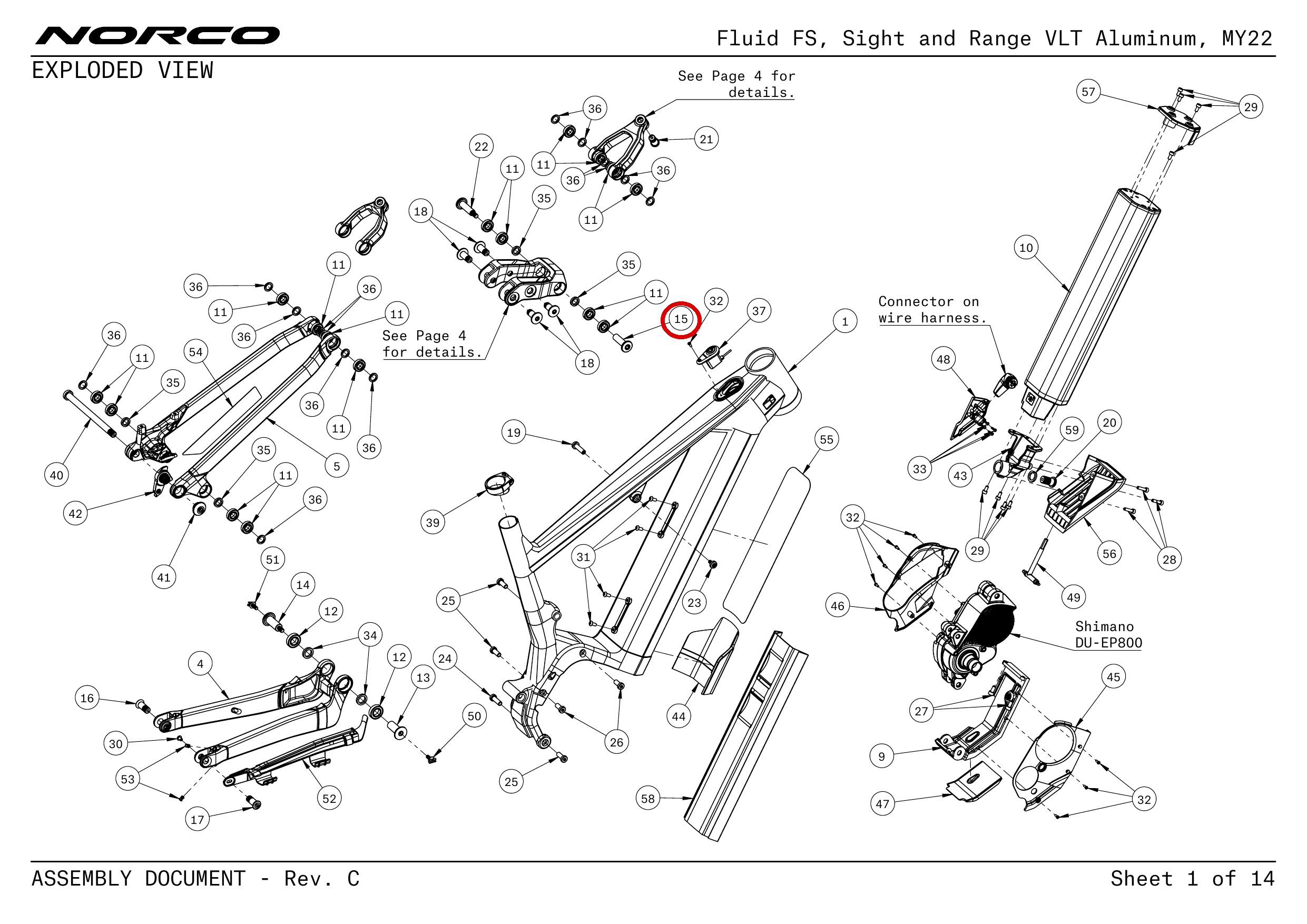 Official technical drawing with the relevant callout highlighted in red