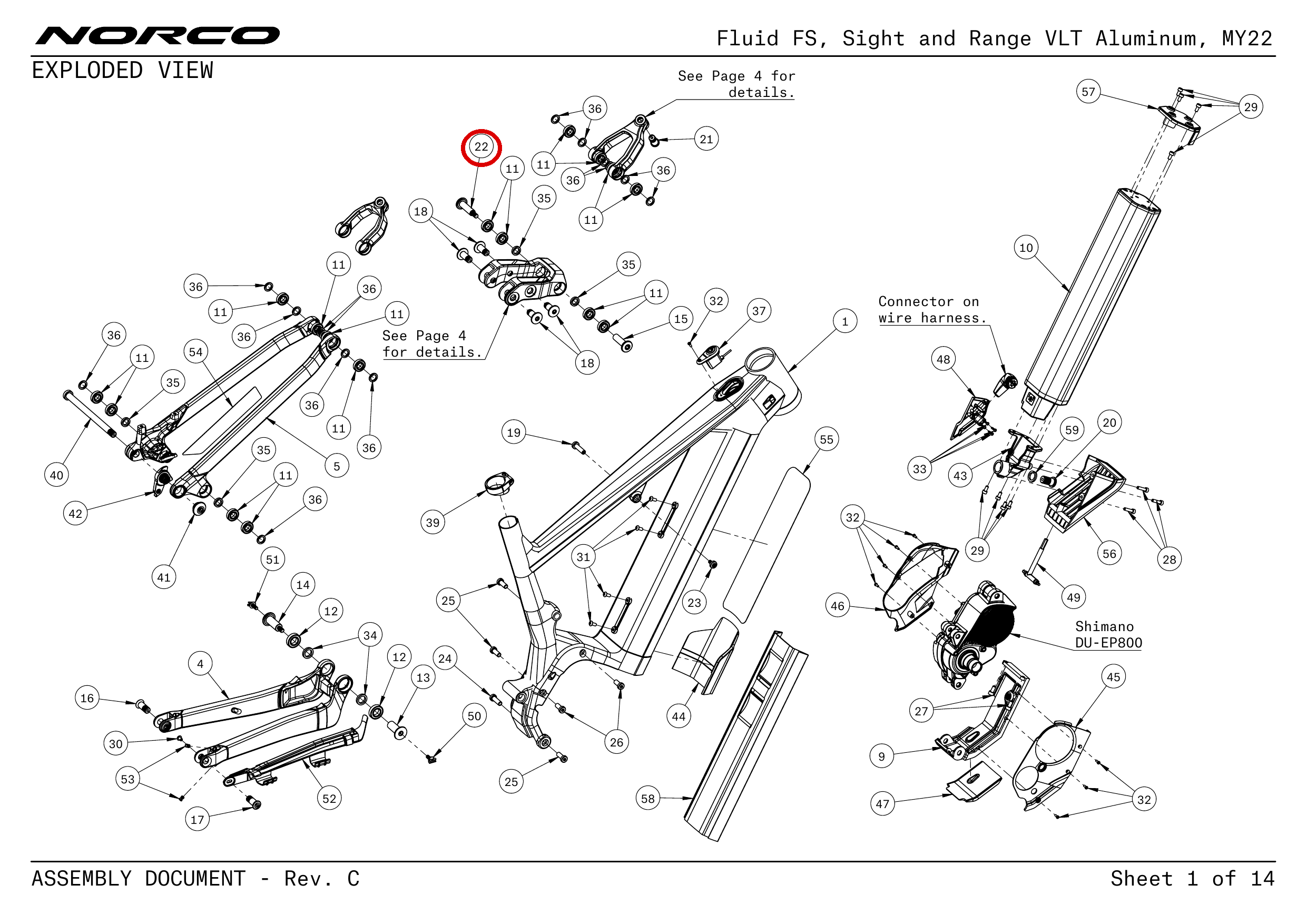 Official technical drawing with the relevant callout highlighted in red