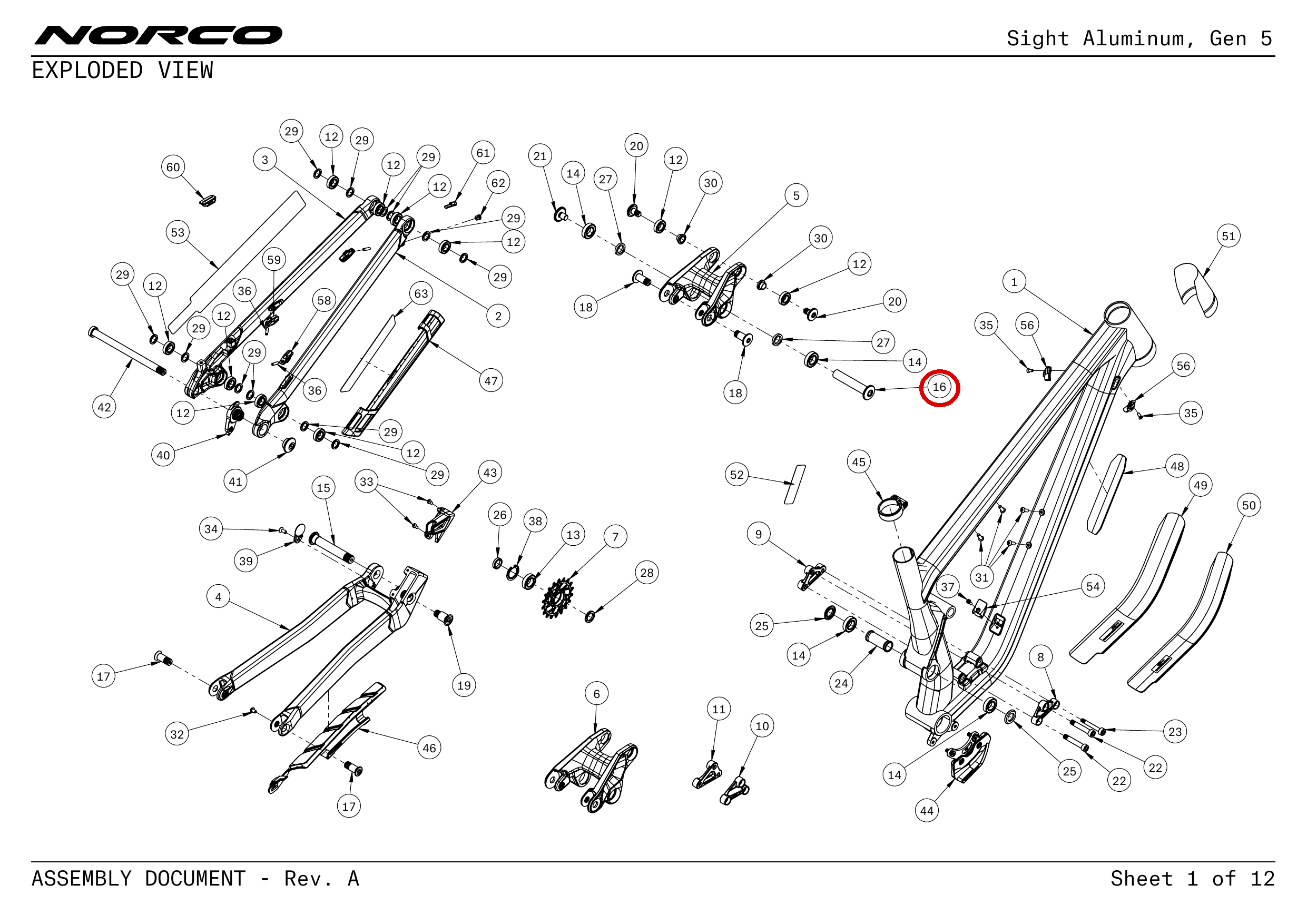 Official technical drawing with the relevant callout highlighted in red