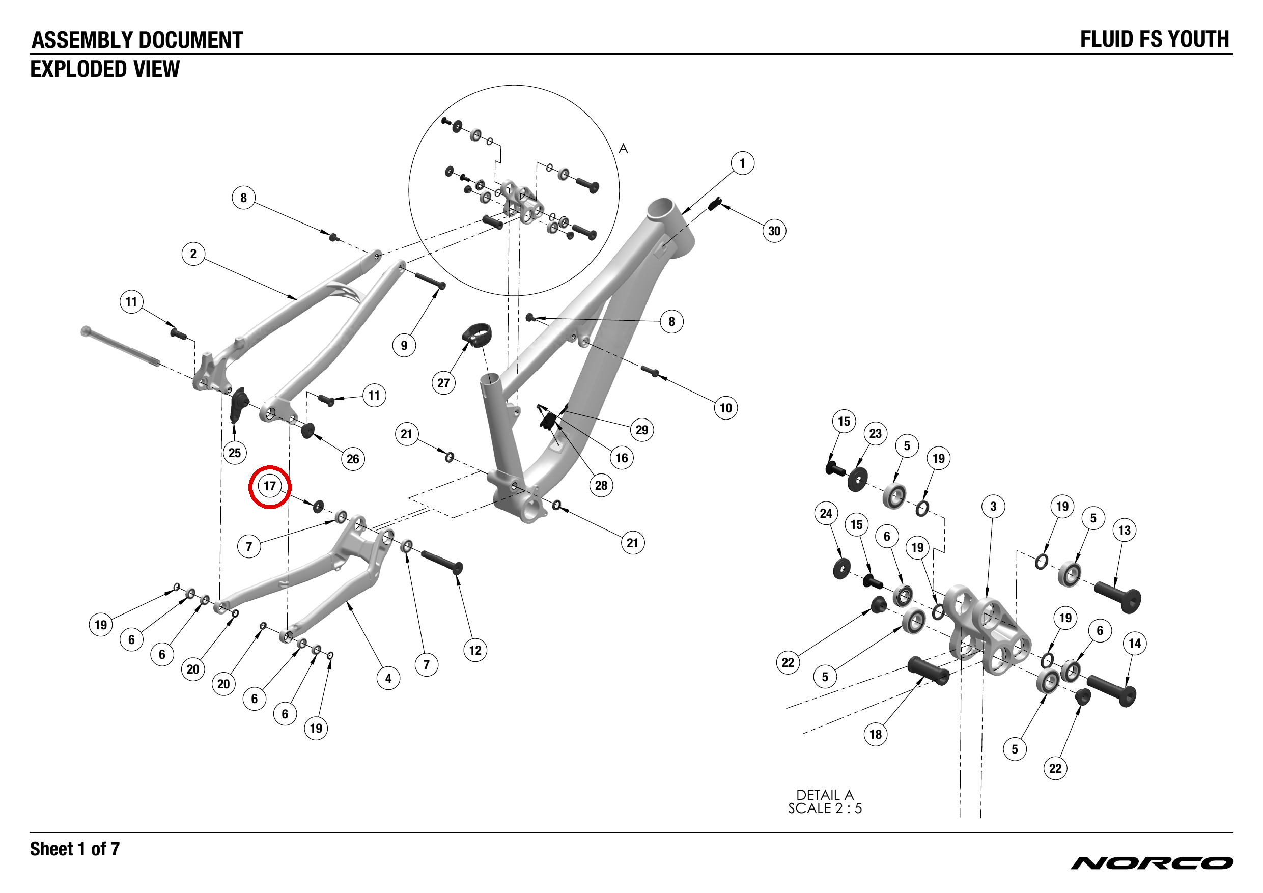 Official technical drawing with the relevant callout highlighted in red
