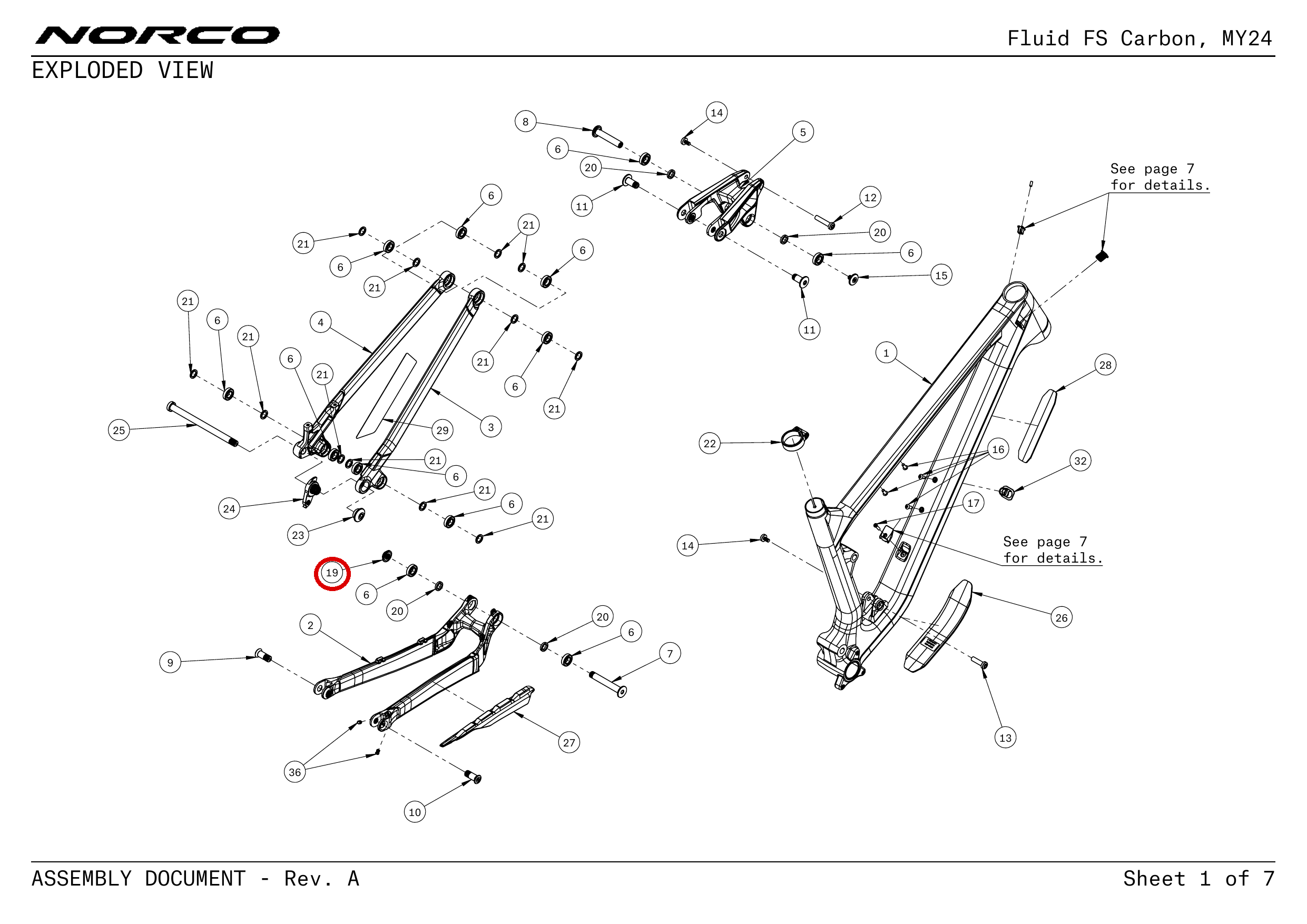 Official technical drawing with the relevant callout highlighted in red