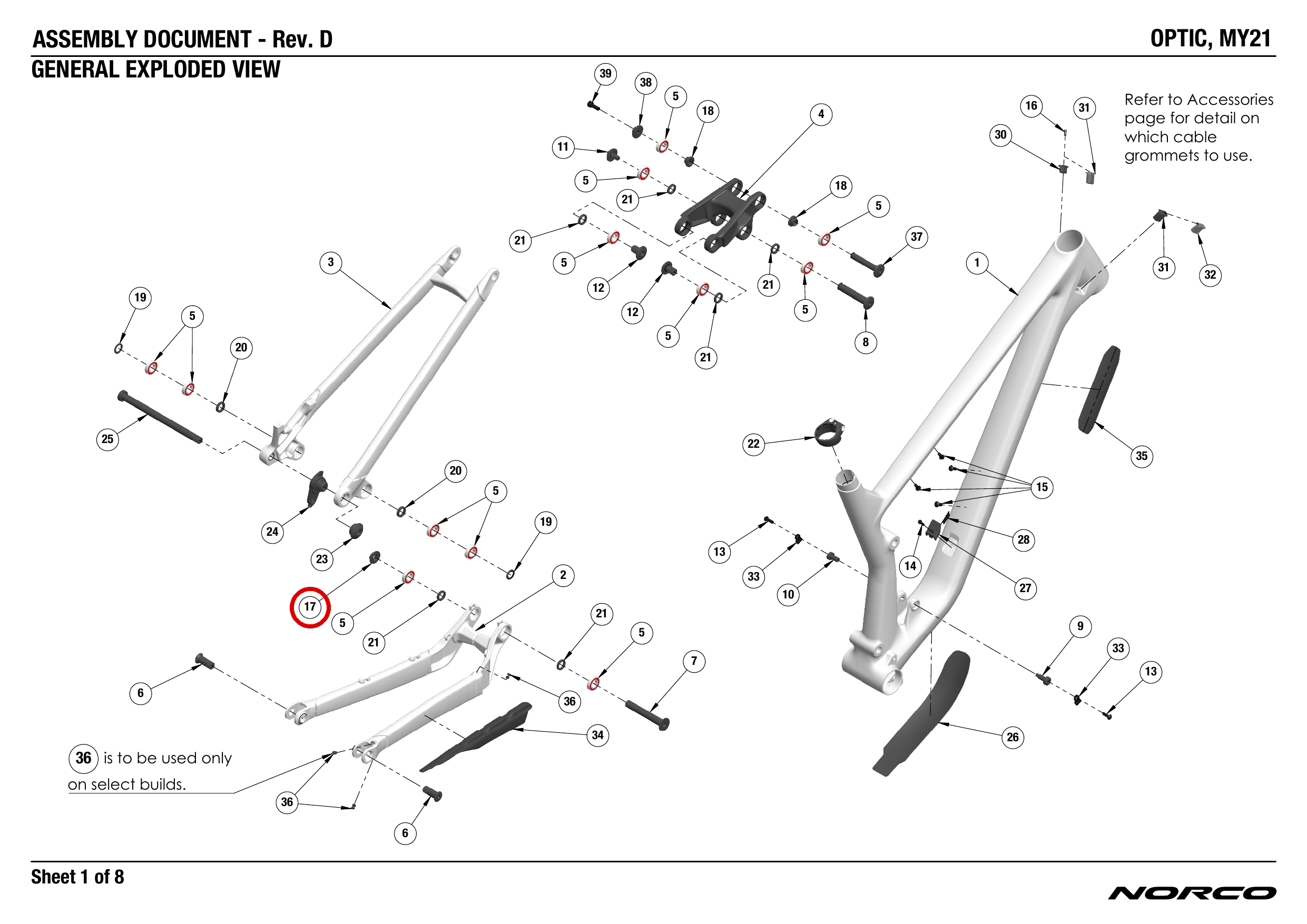 Official technical drawing with the relevant callout highlighted in red