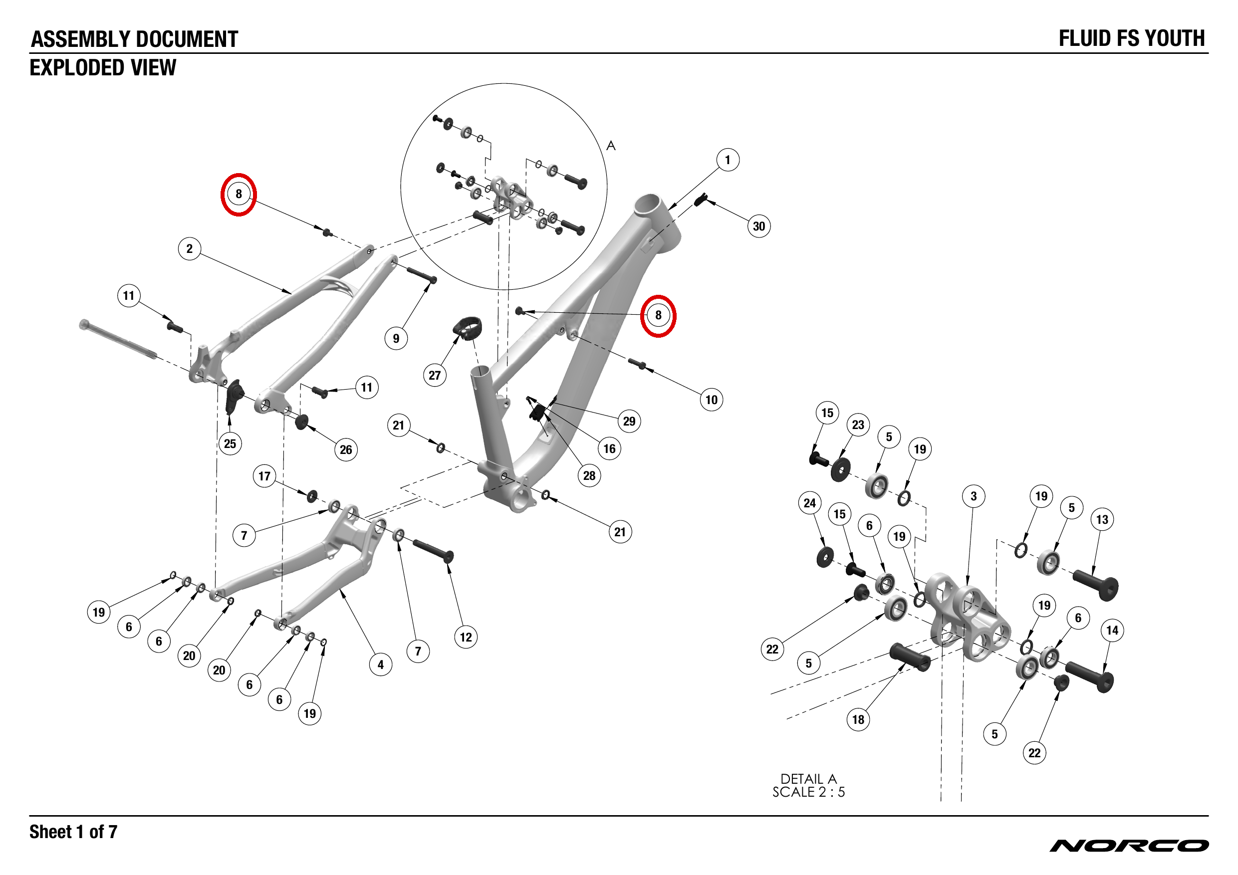 Official technical drawing with the relevant callout highlighted in red