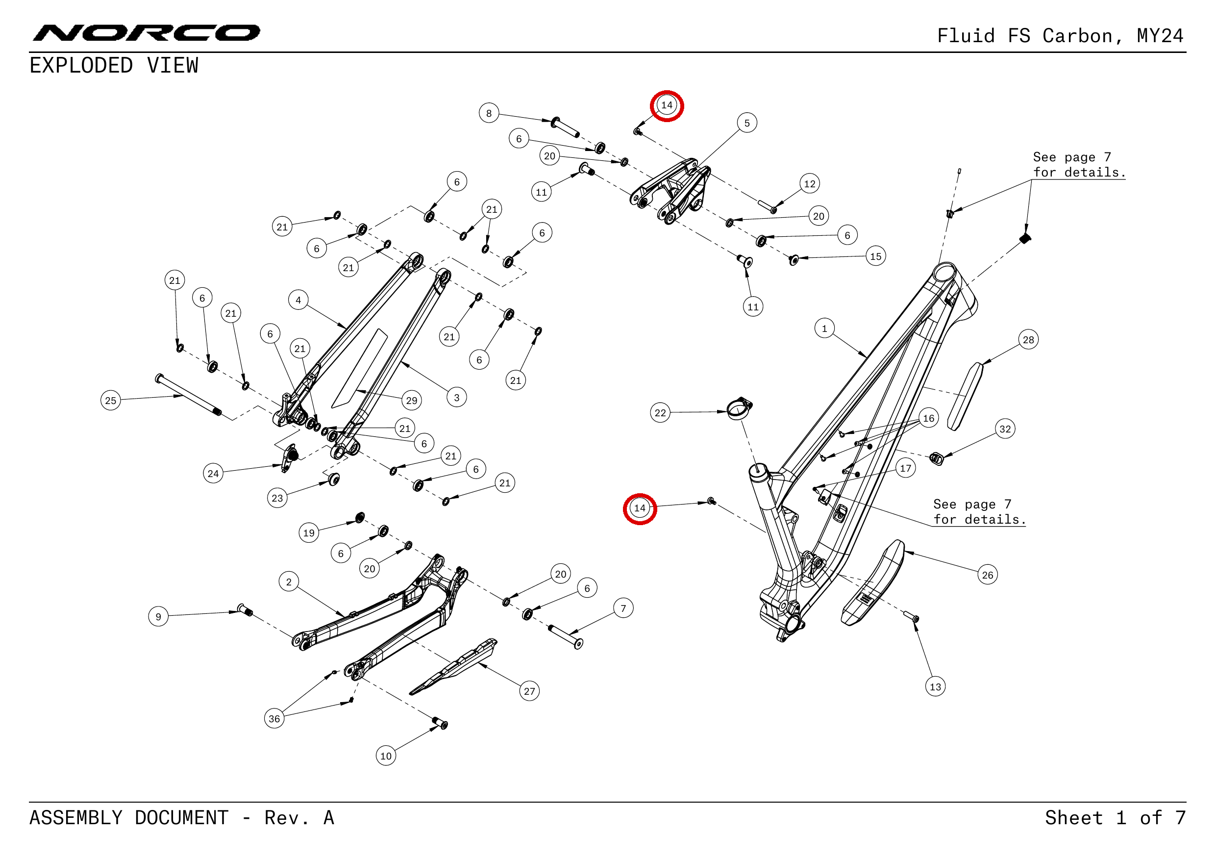 Official technical drawing with the relevant callout highlighted in red