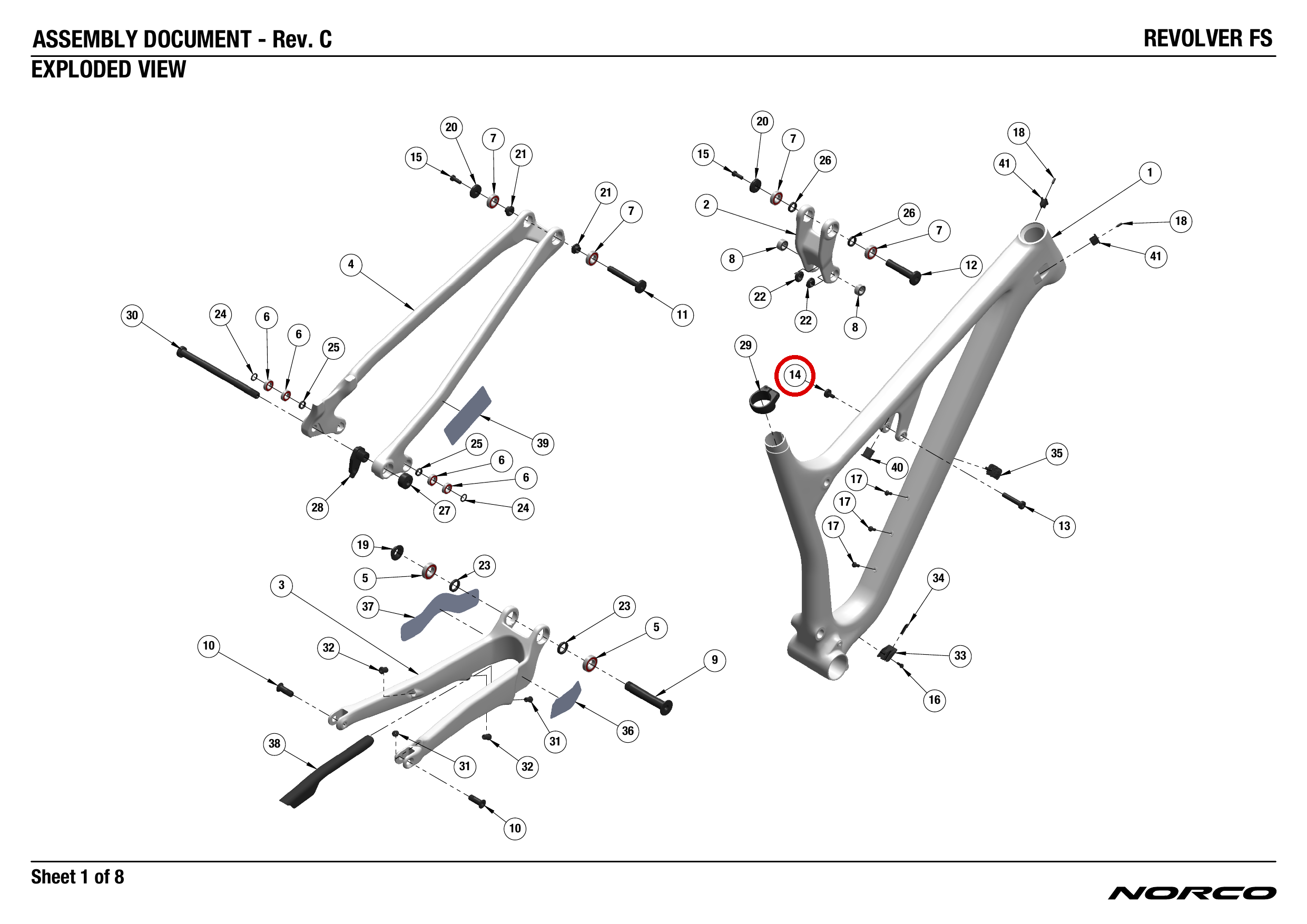 Official technical drawing with the relevant callout highlighted in red