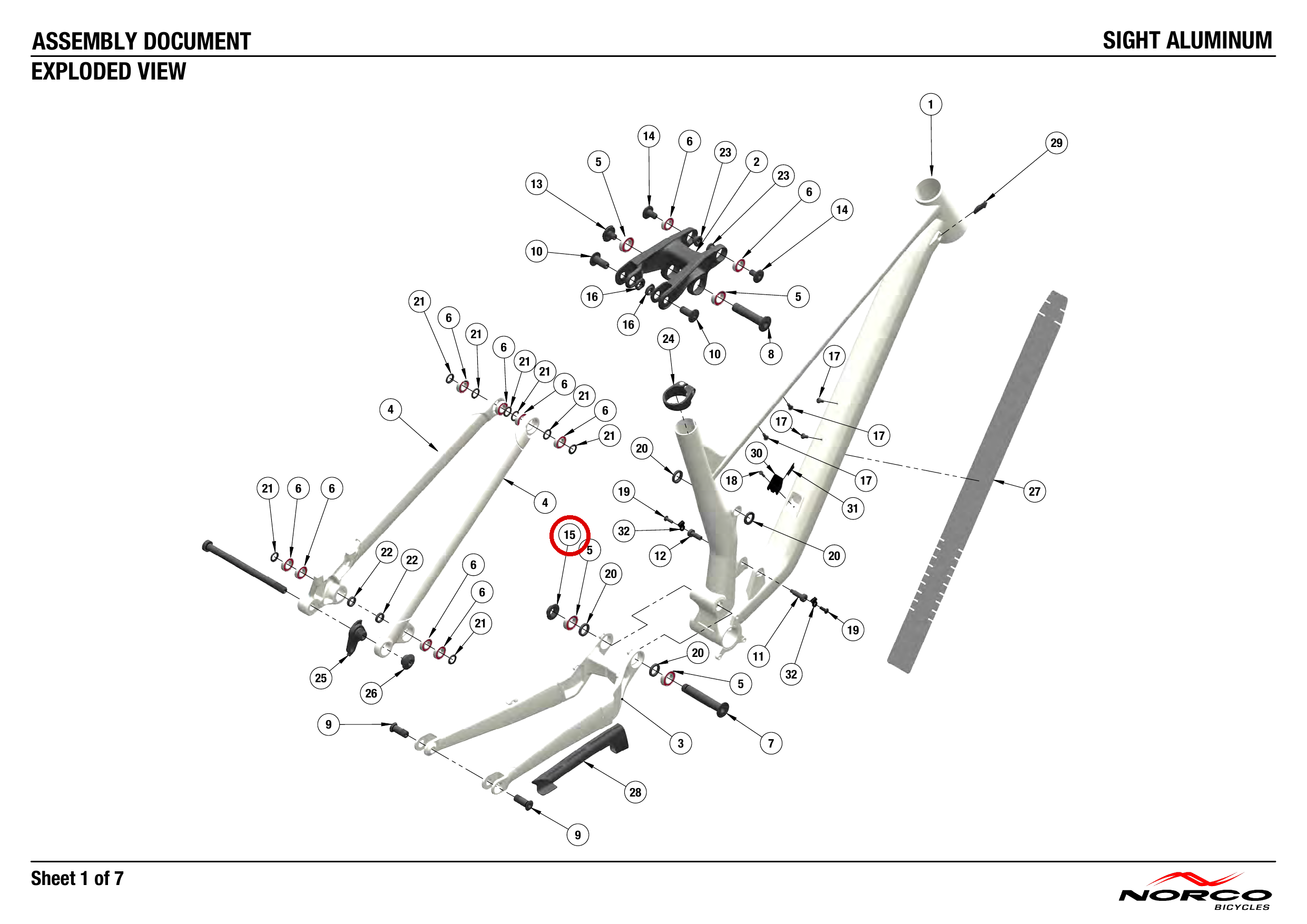 Official technical drawing with the relevant callout highlighted in red