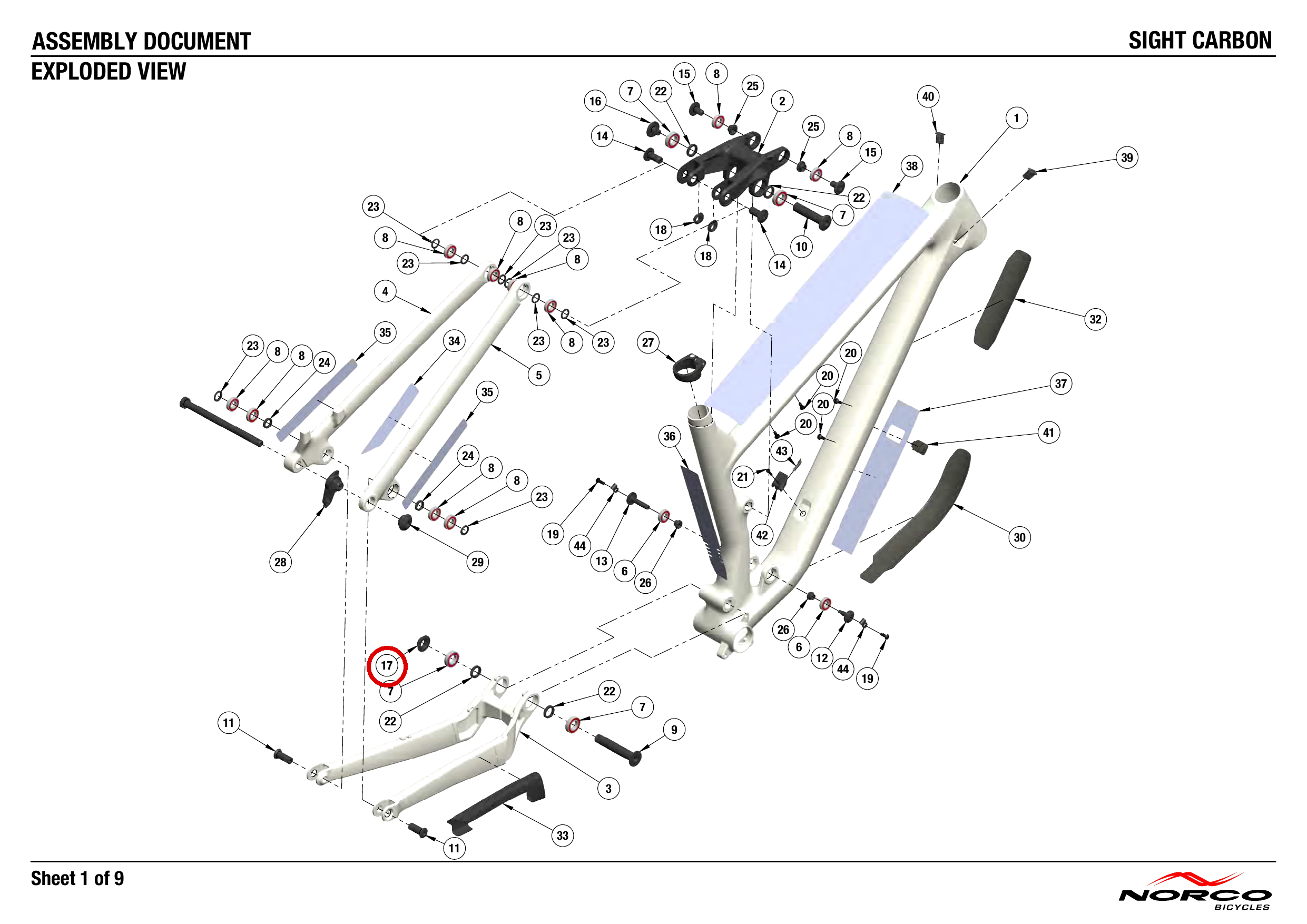 Official technical drawing with the relevant callout highlighted in red