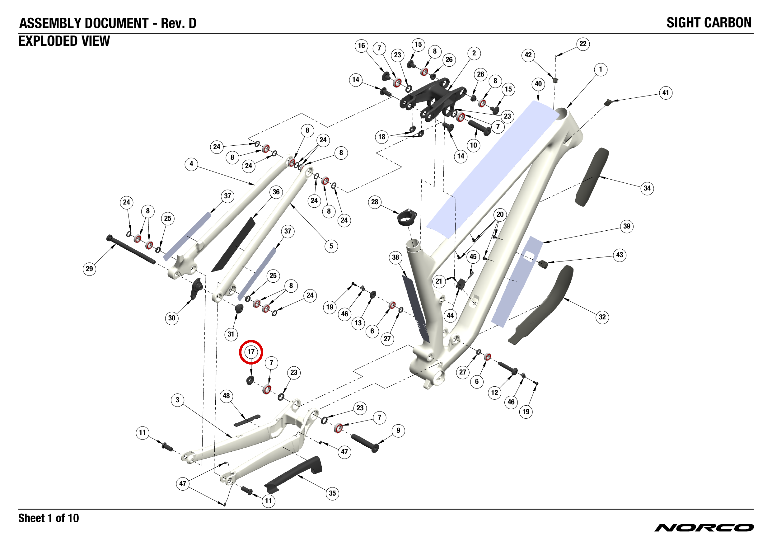 Official technical drawing with the relevant callout highlighted in red