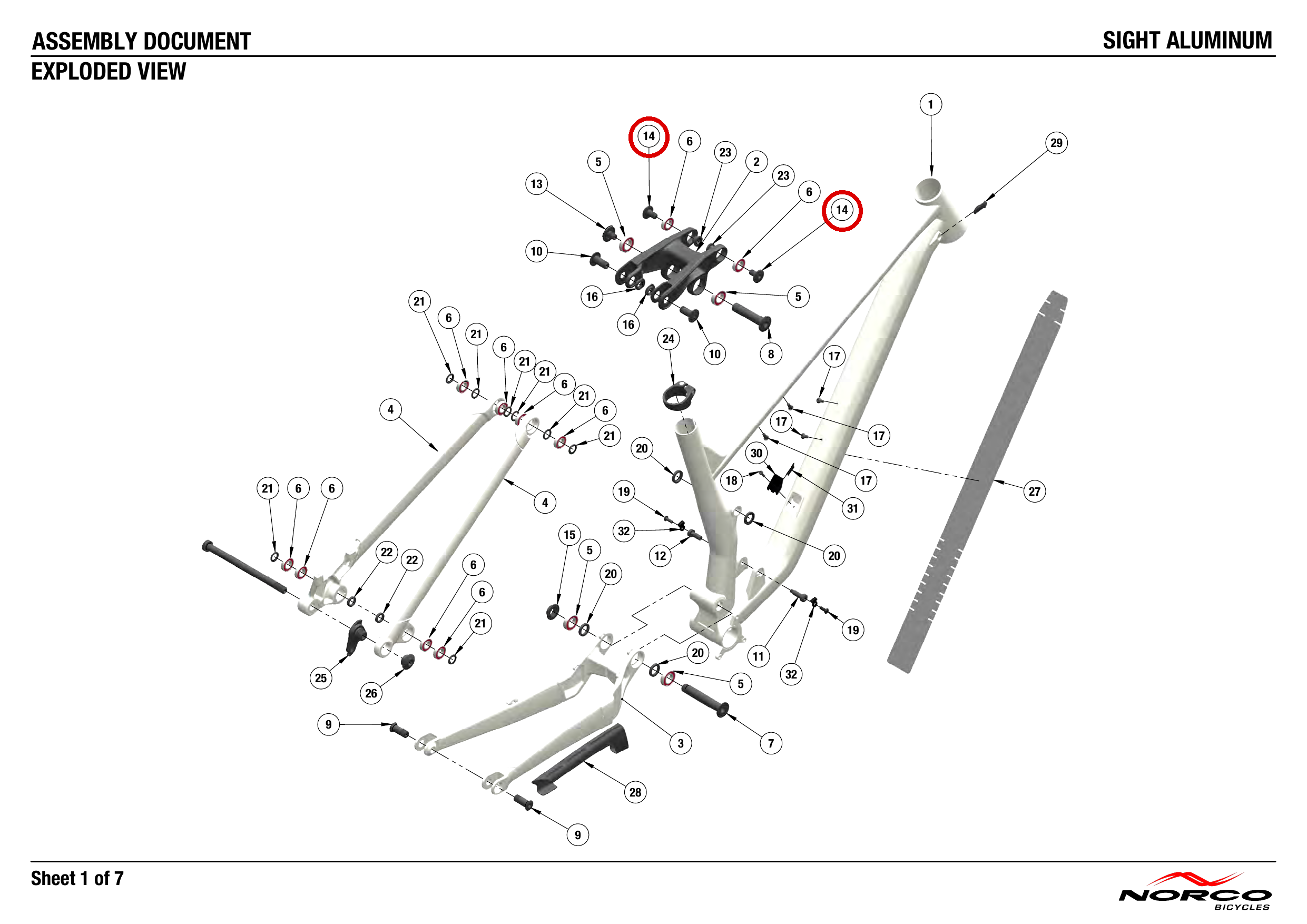 Official technical drawing with the relevant callout highlighted in red