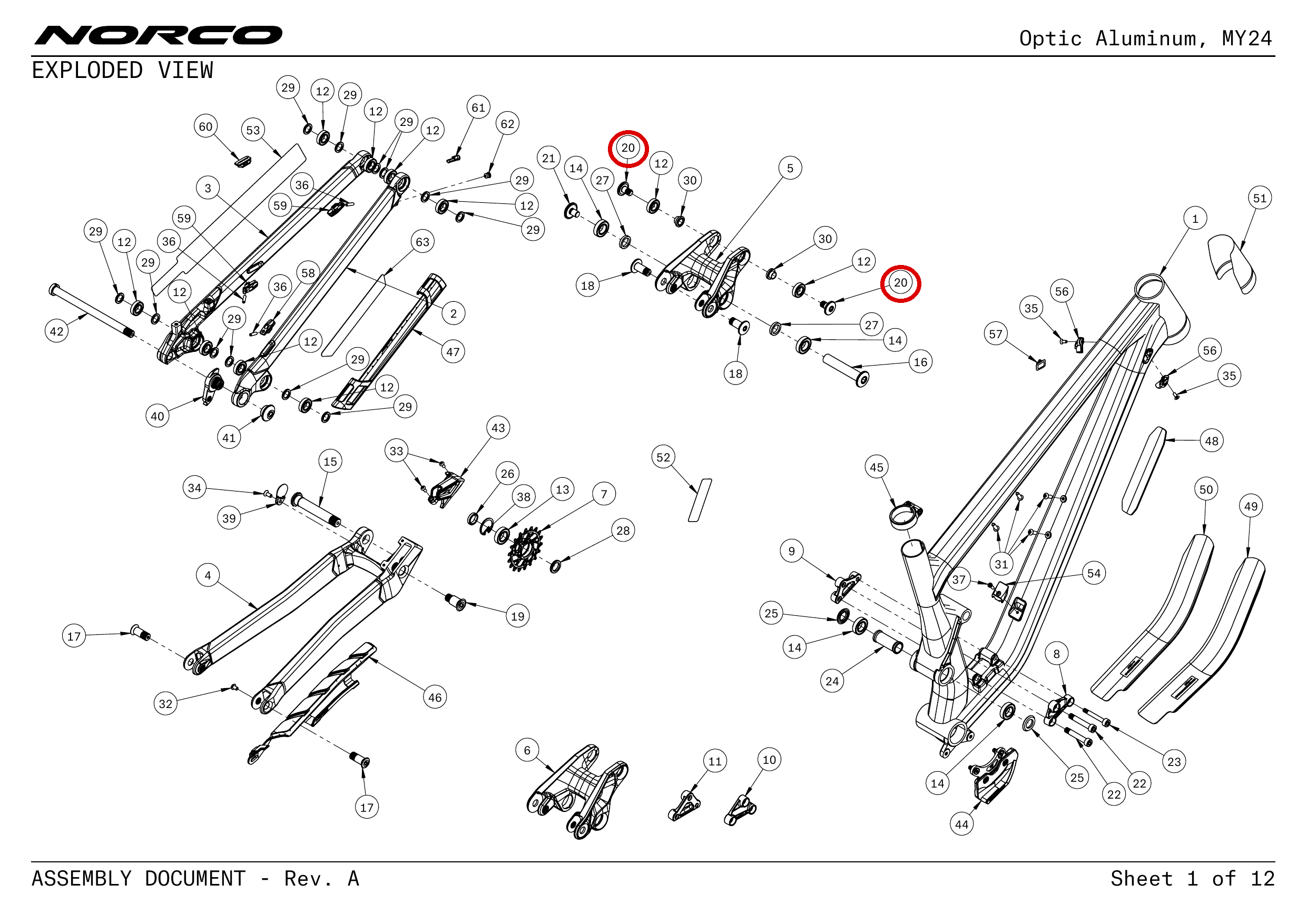 Official technical drawing with the relevant callout highlighted in red