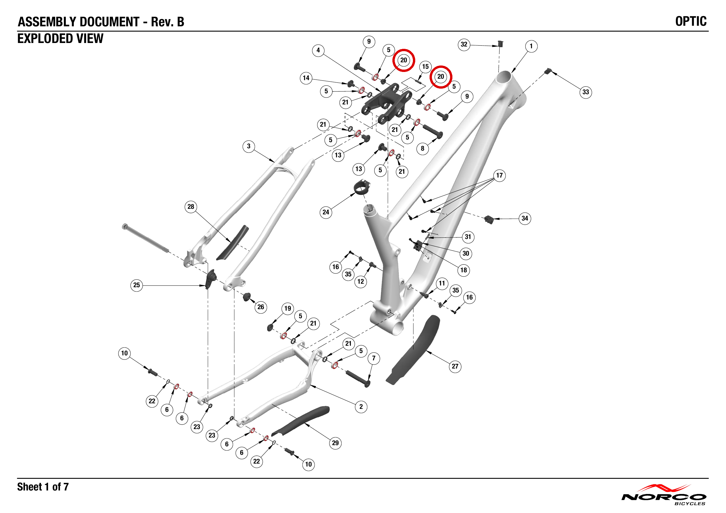 Official technical drawing with the relevant callout highlighted in red