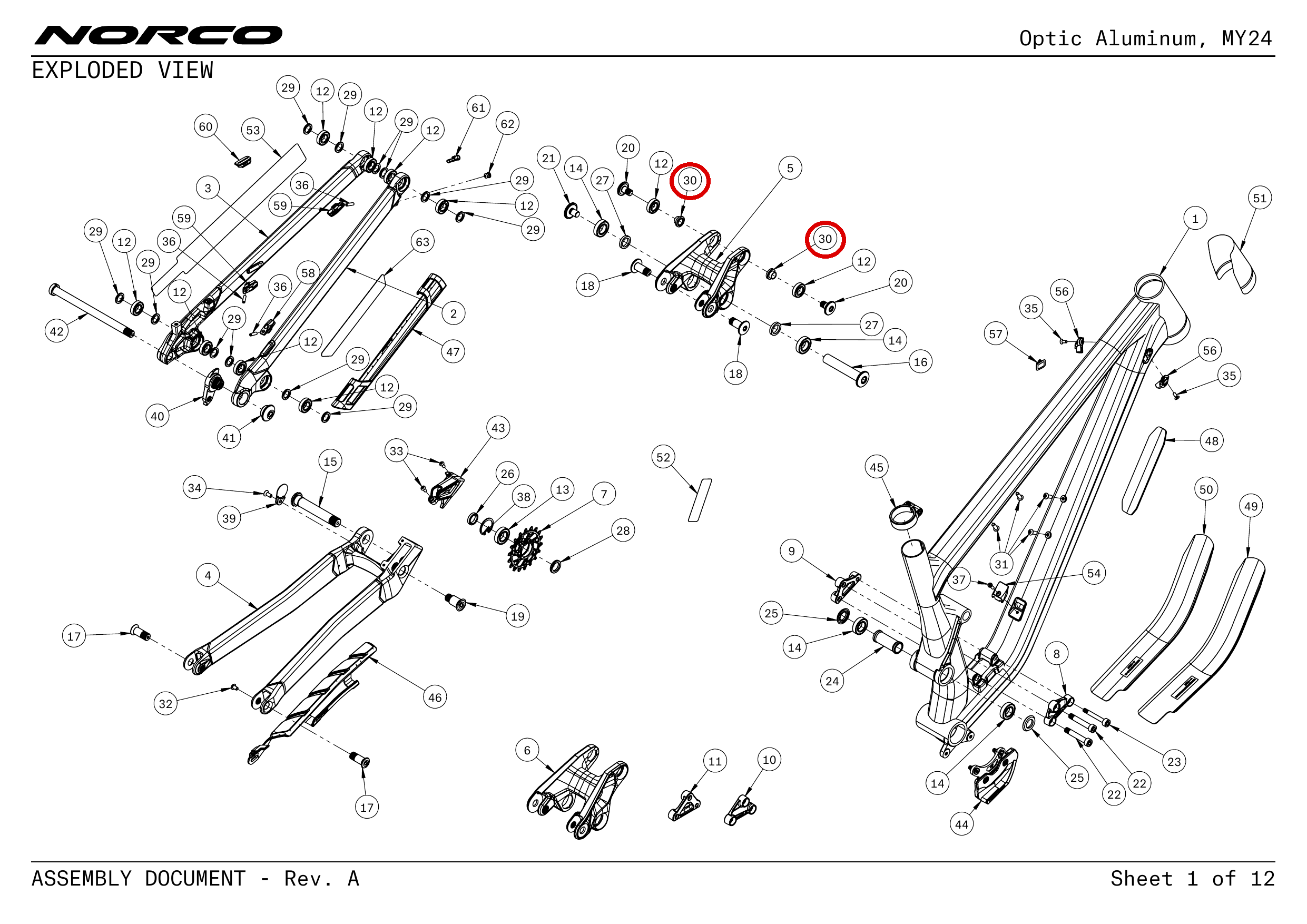 Official technical drawing with the relevant callout highlighted in red