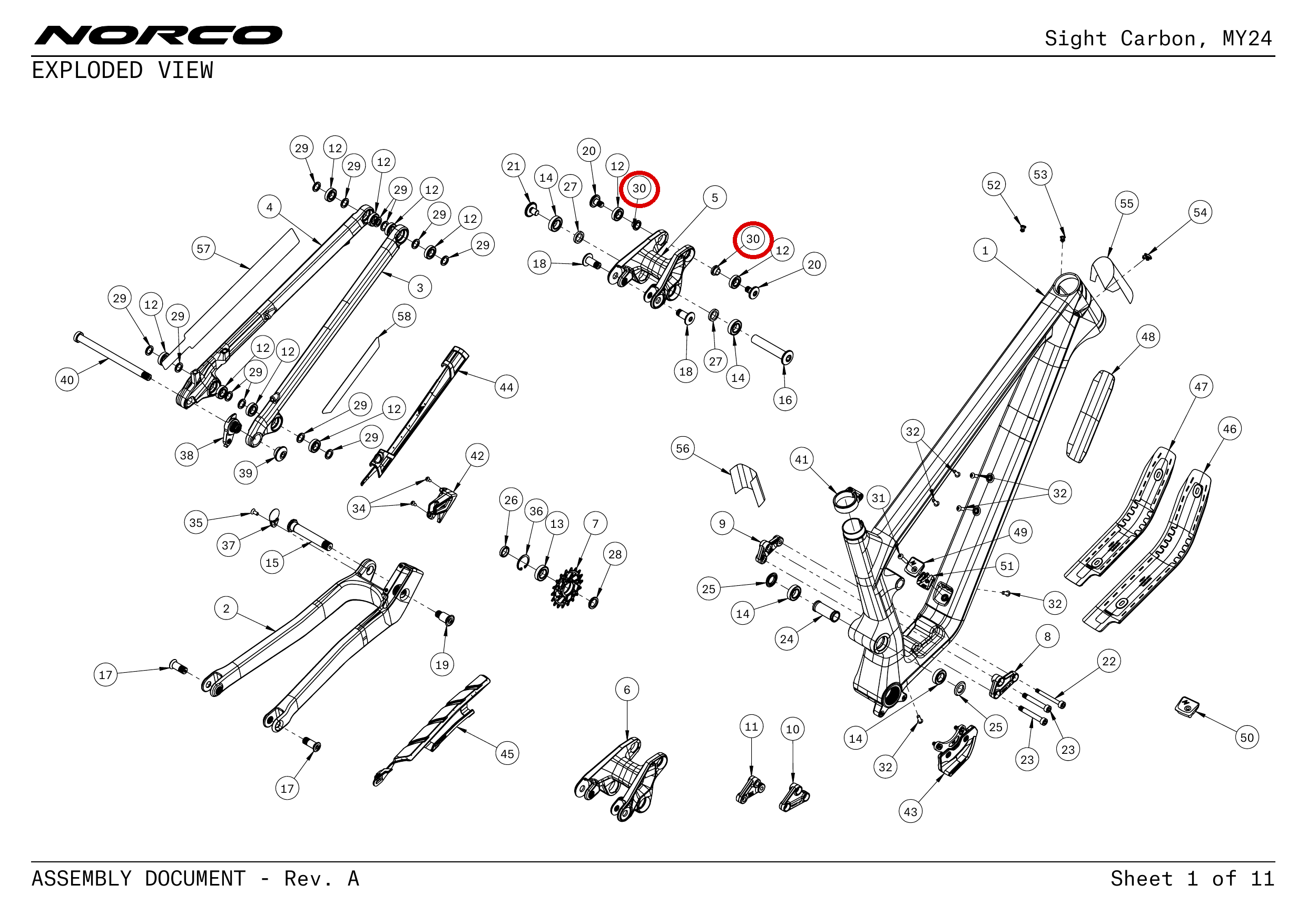 Official technical drawing with the relevant callout highlighted in red