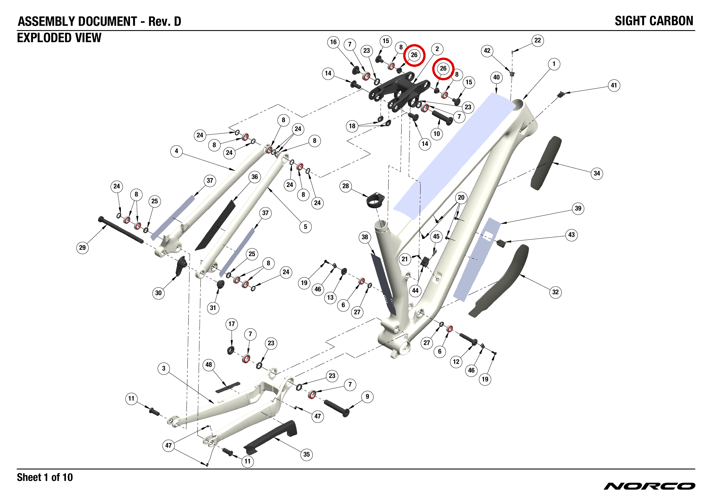 Official technical drawing with the relevant callout highlighted in red
