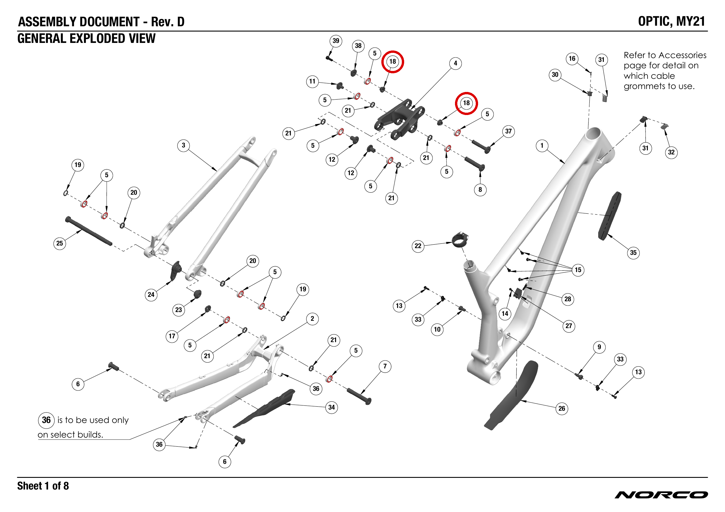 Official technical drawing with the relevant callout highlighted in red