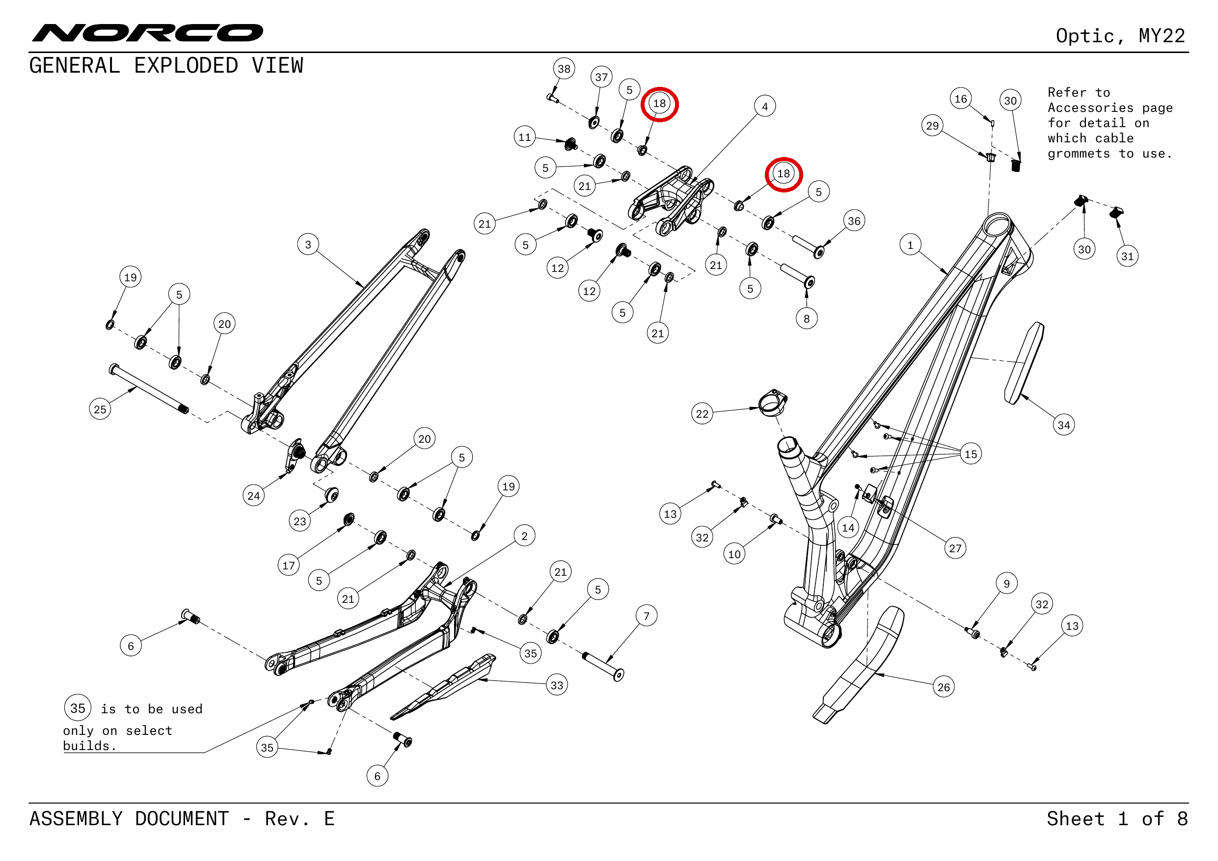 Official technical drawing with the relevant callout highlighted in red