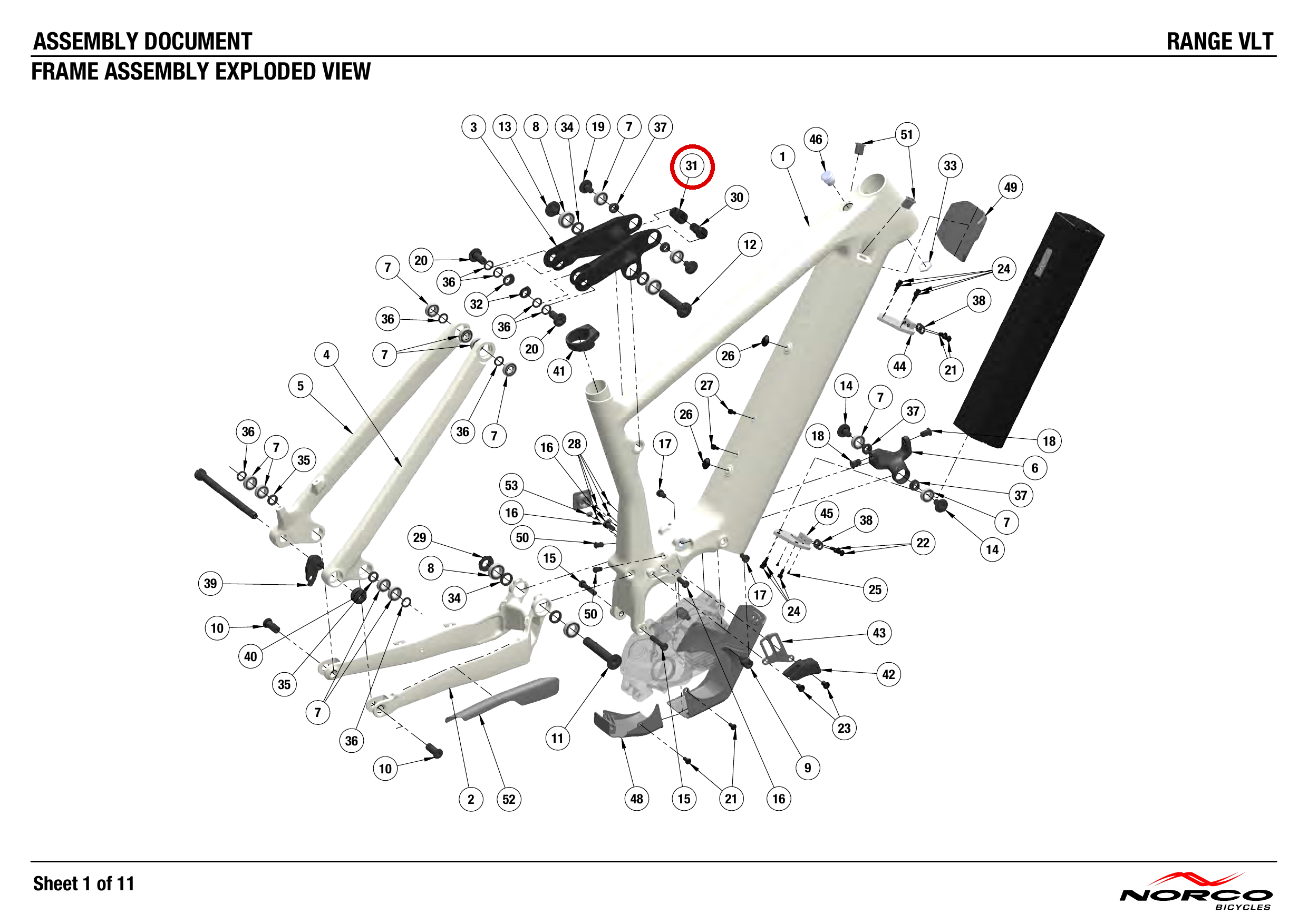 Official technical drawing with the relevant callout highlighted in red