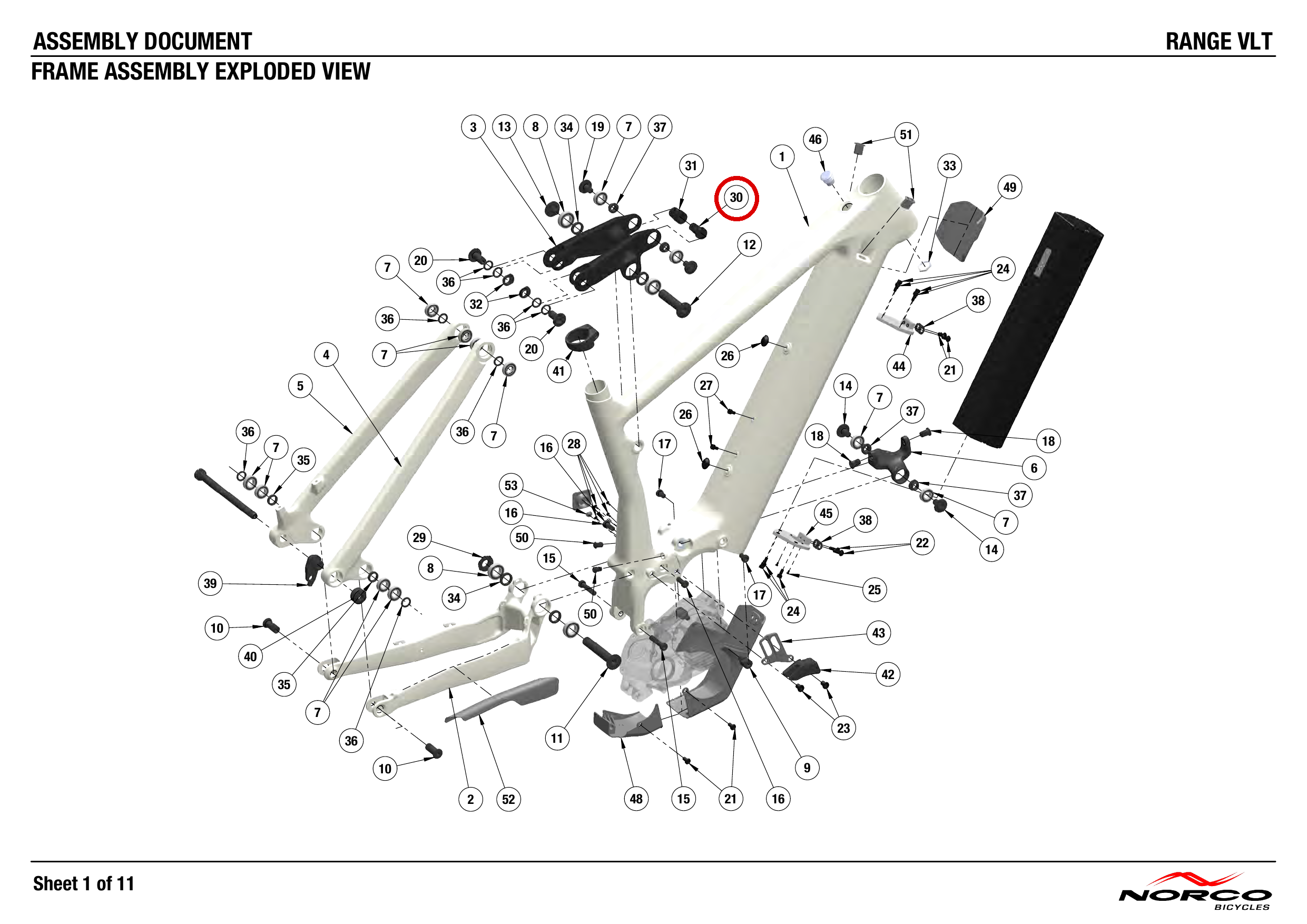 Official technical drawing with the relevant callout highlighted in red