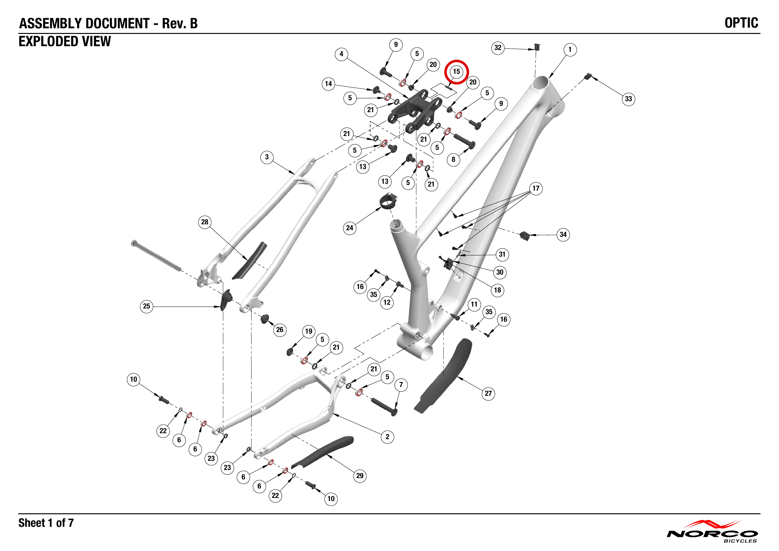 Official technical drawing with the relevant callout highlighted in red