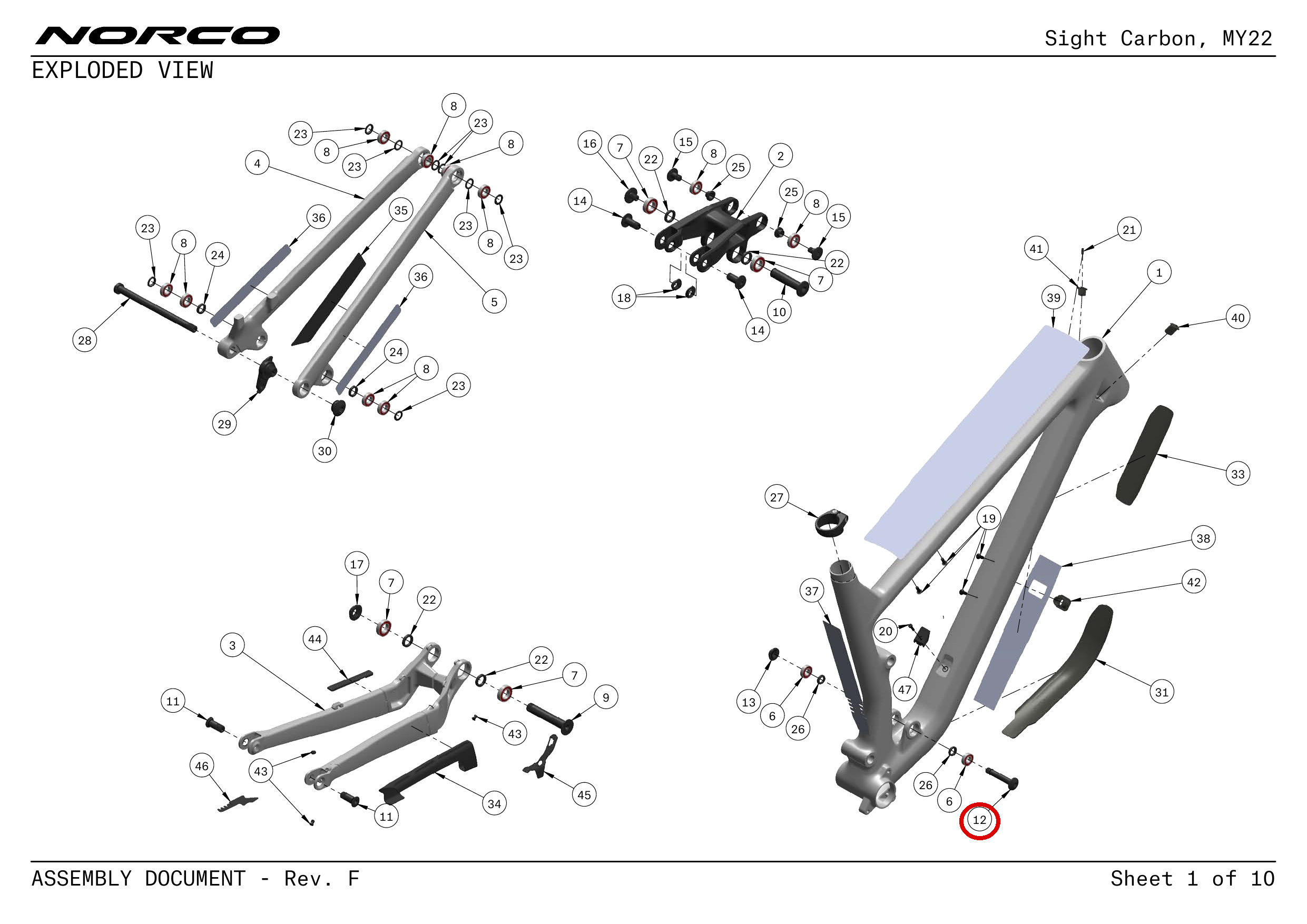 Official technical drawing with the relevant callout highlighted in red