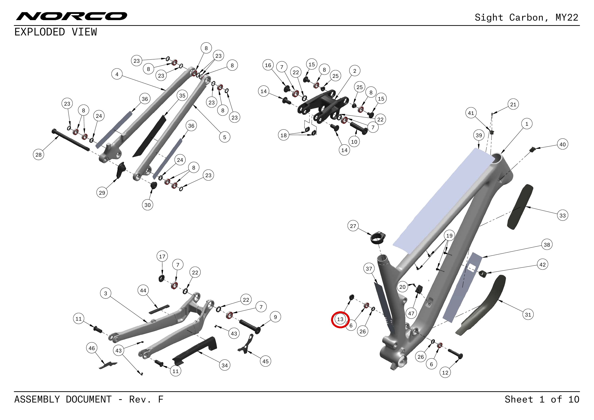 Official technical drawing with the relevant callout highlighted in red