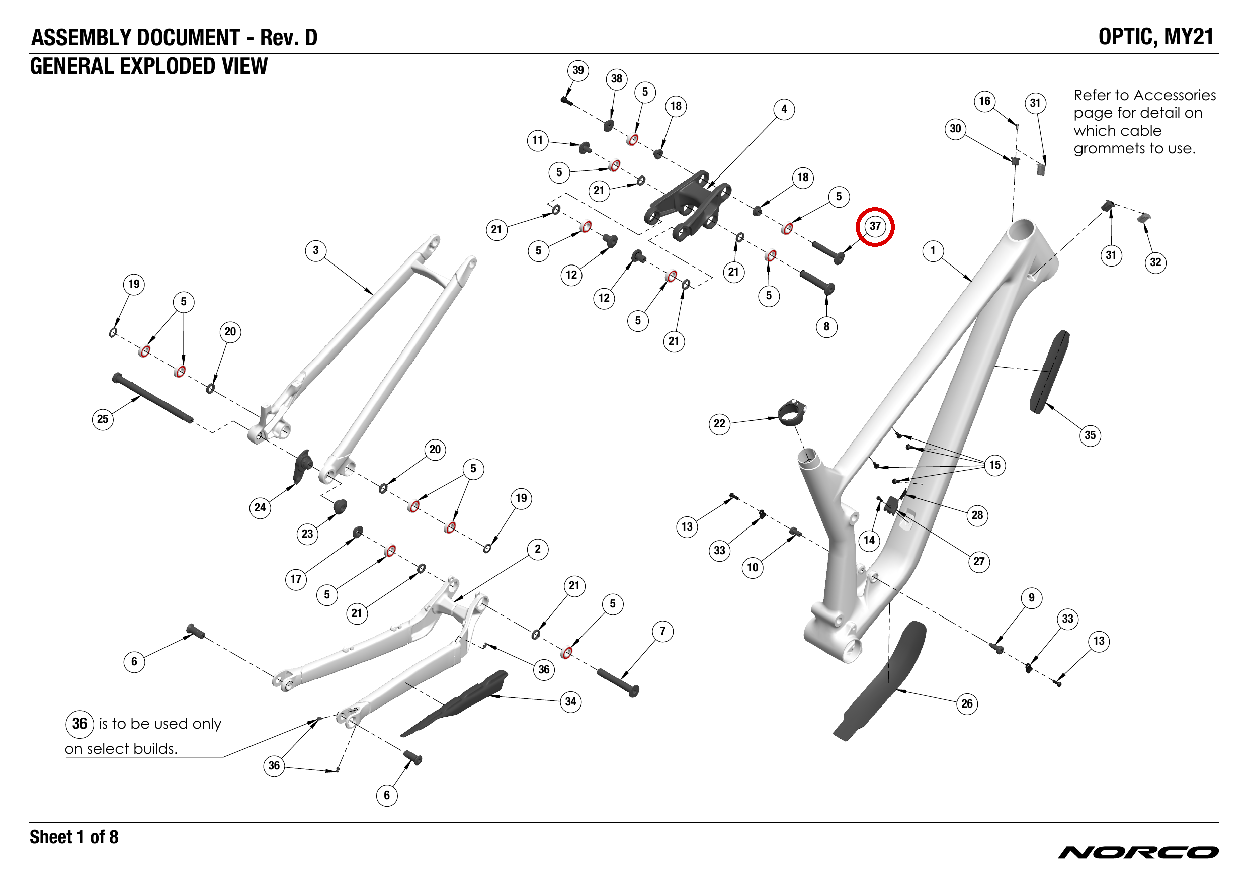 Official technical drawing with the relevant callout highlighted in red