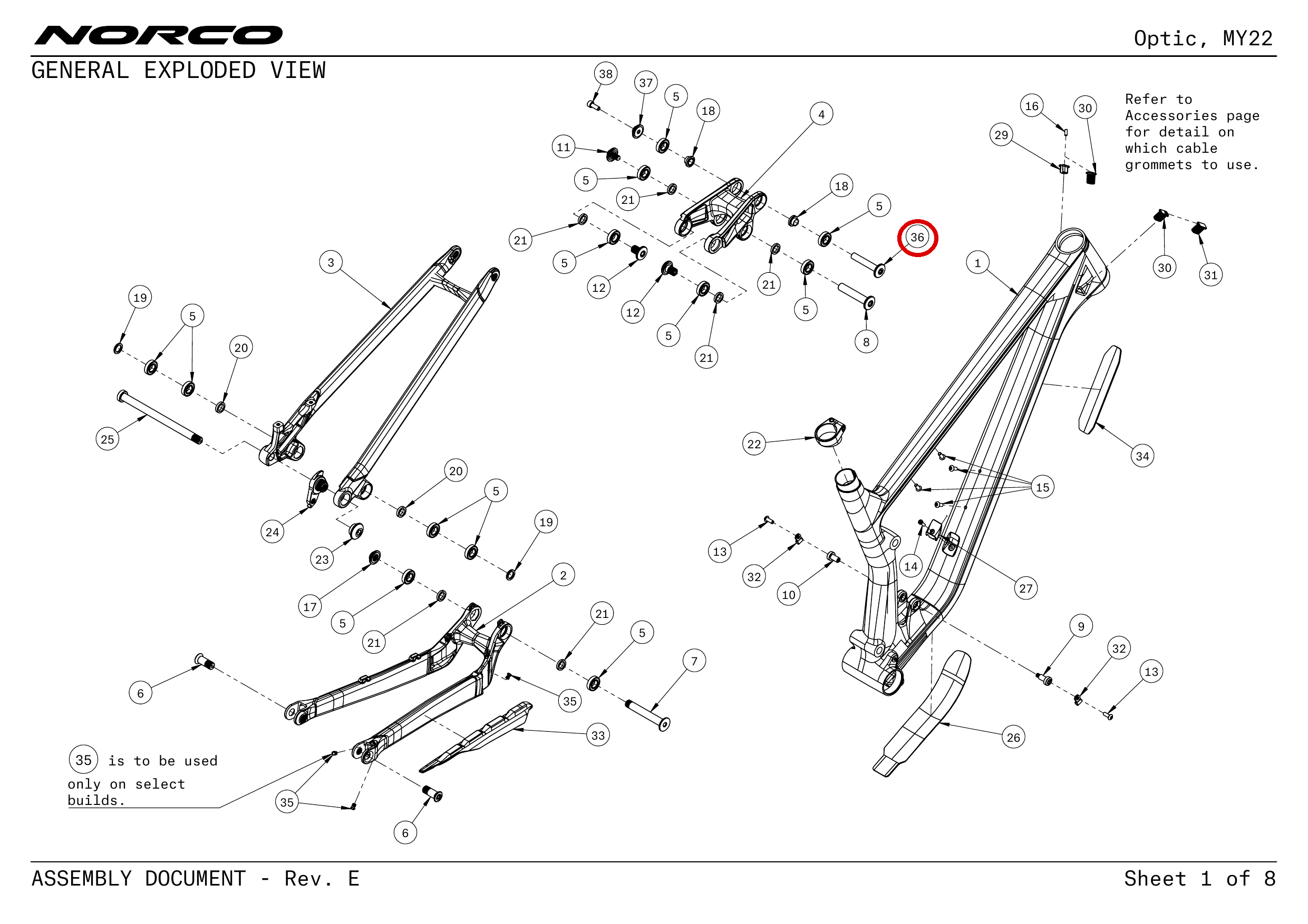 Official technical drawing with the relevant callout highlighted in red