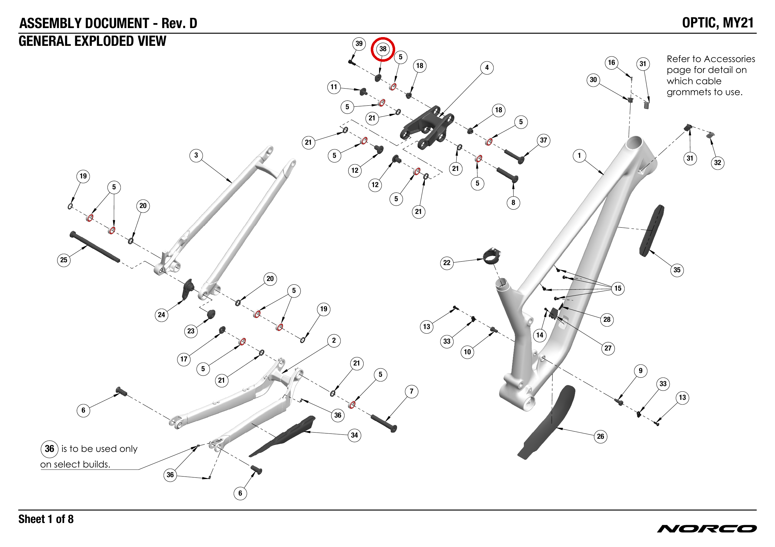 Official technical drawing with the relevant callout highlighted in red