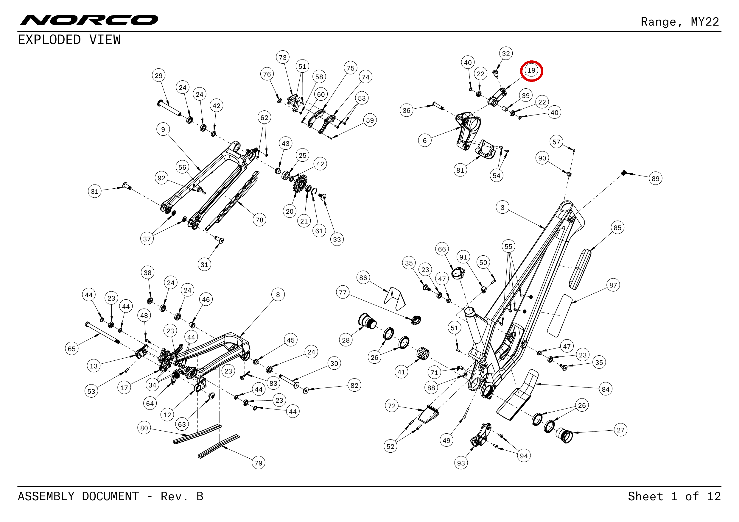 Official technical drawing with the relevant callout highlighted in red