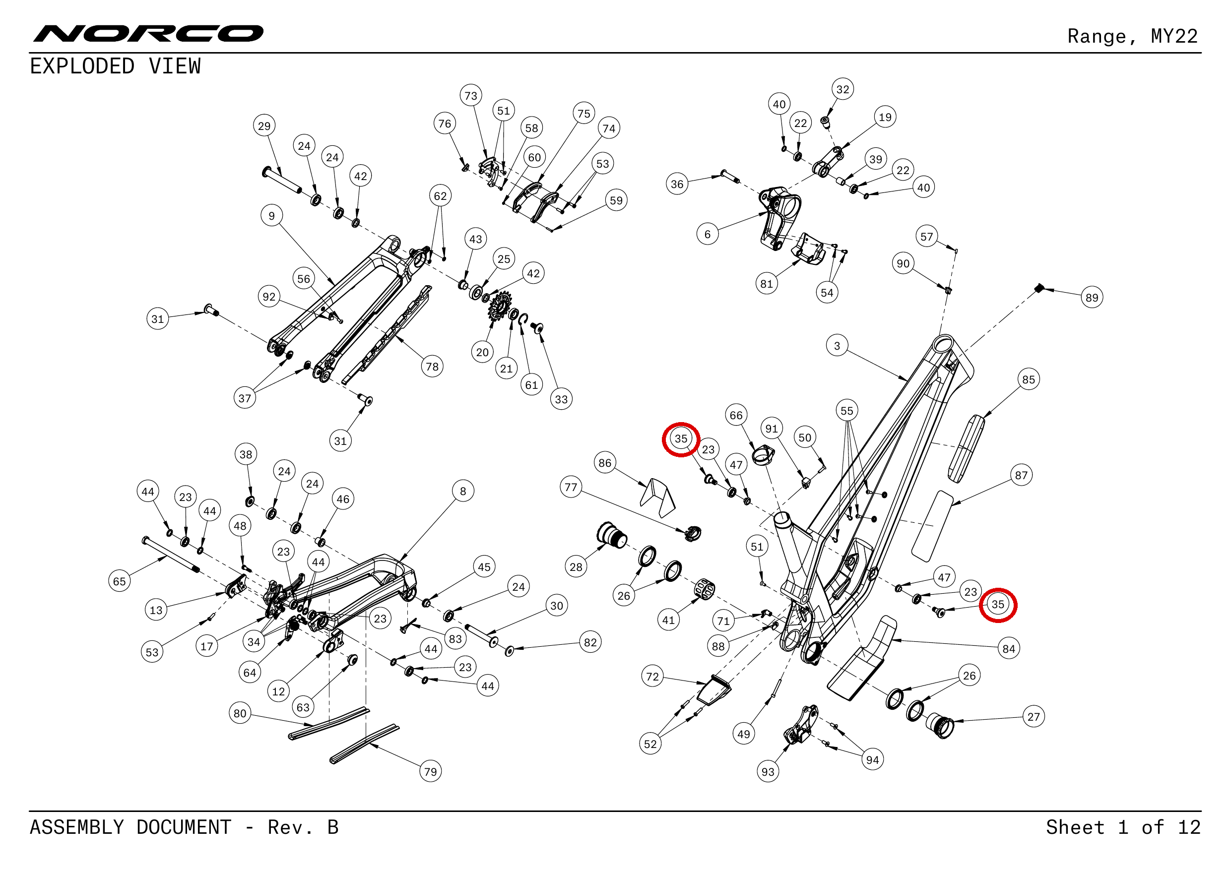 Official technical drawing with the relevant callout highlighted in red